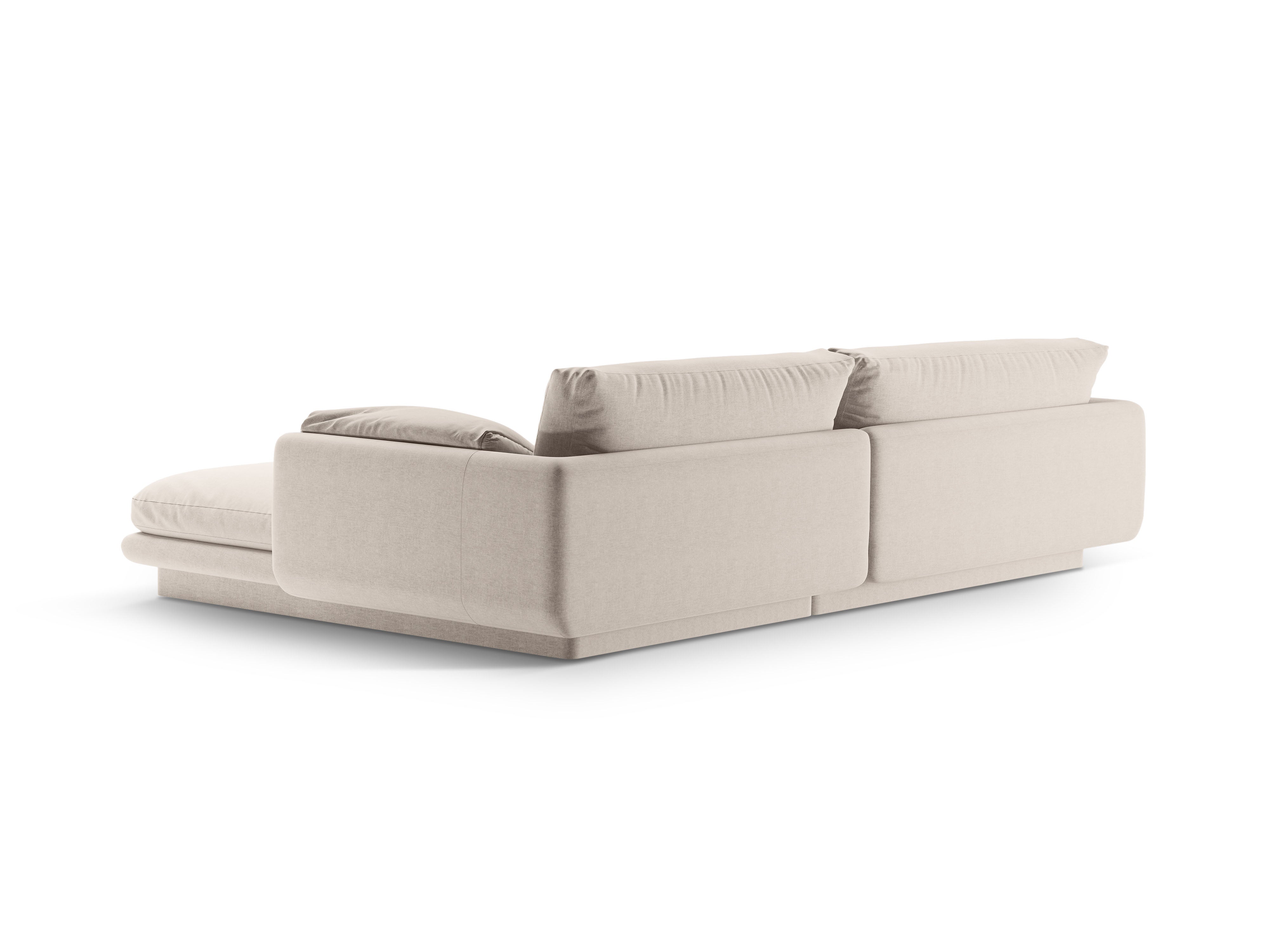 Left-handed 4-seater corner Torino light beige