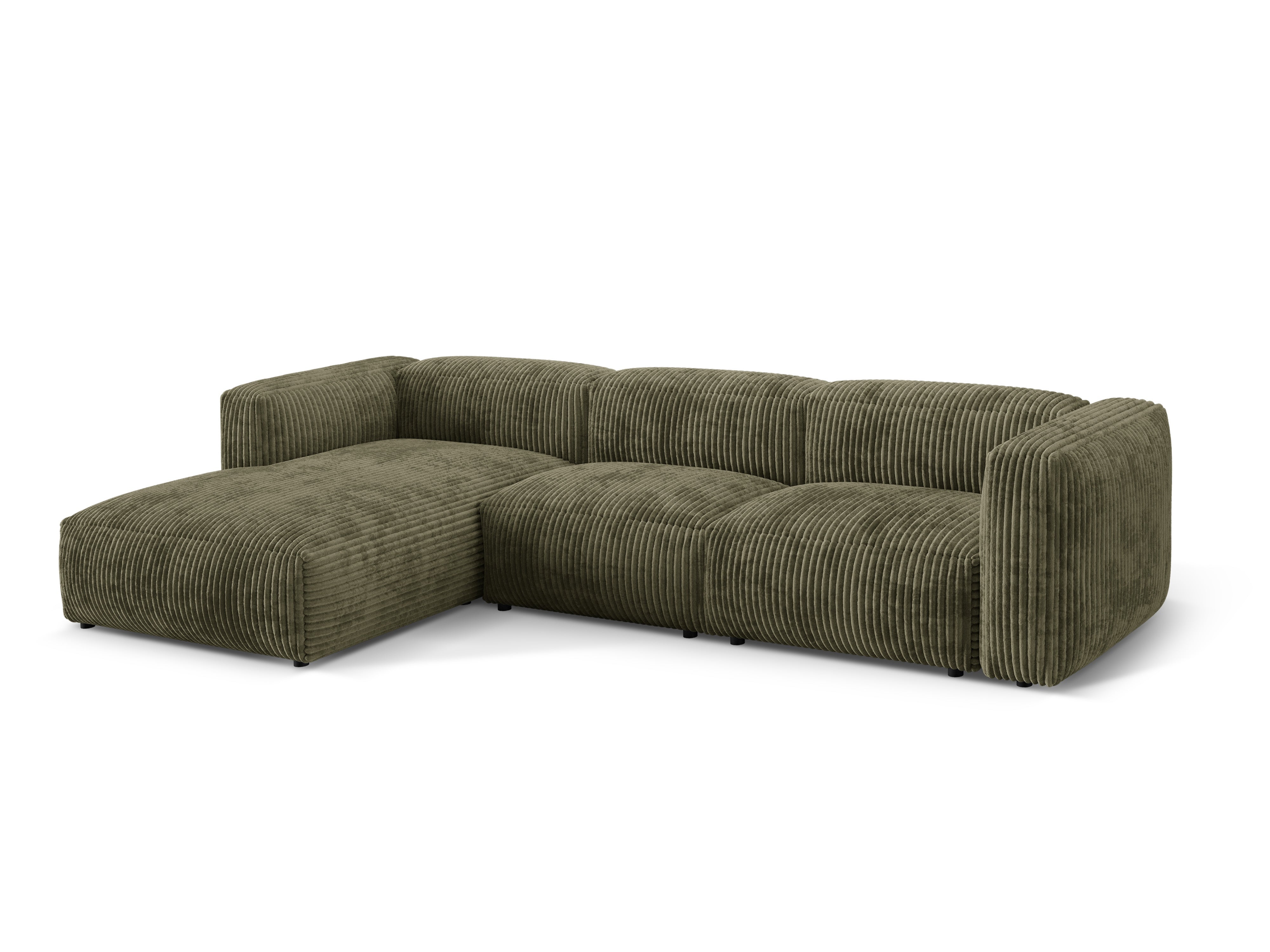 Left-handed 3-person corner Martina Green Corduroy