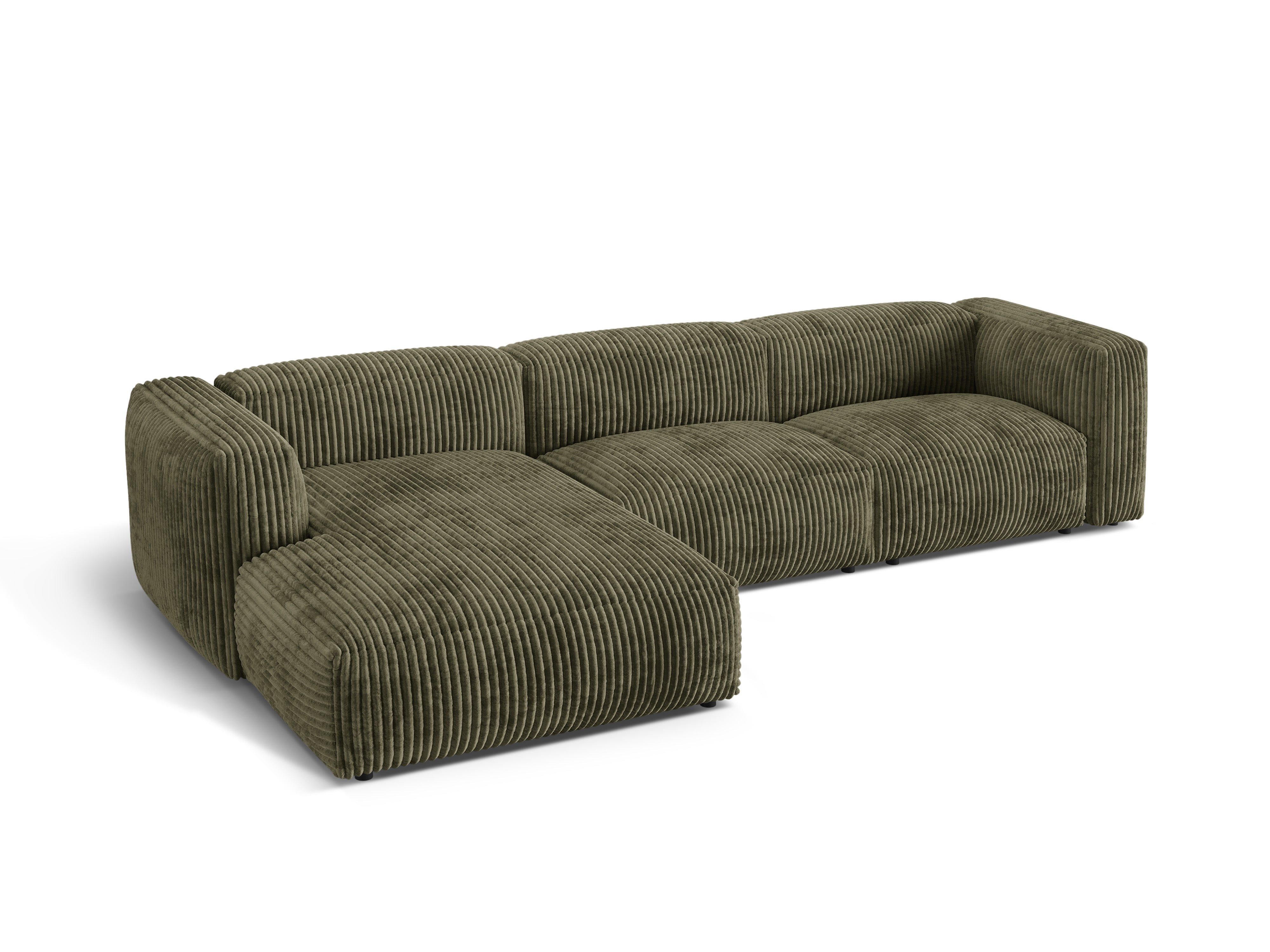 Left-handed 3-person corner Martina Green Corduroy