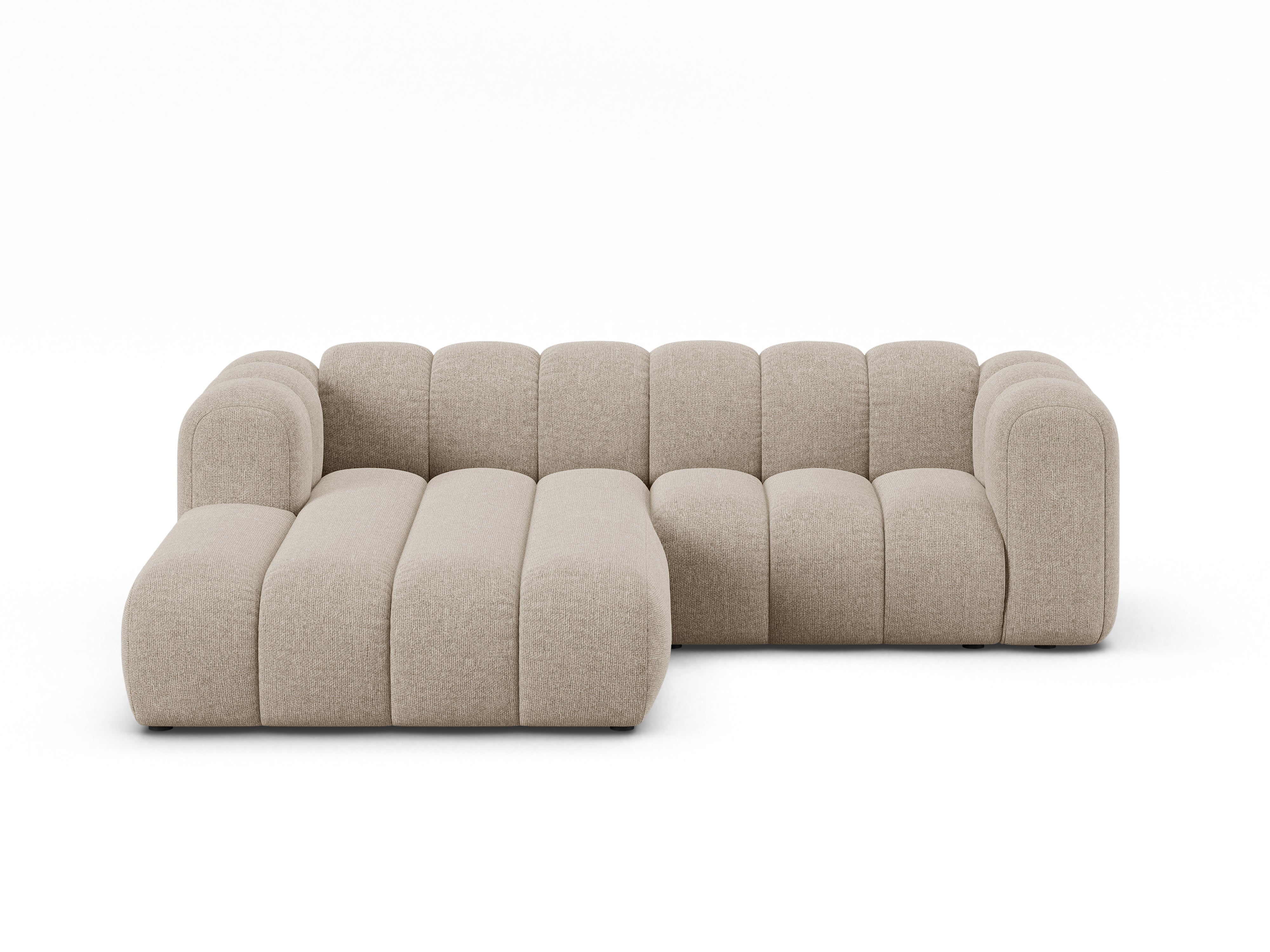 3-sitziger linker Ecksofa LUPINE in beigem Chenille