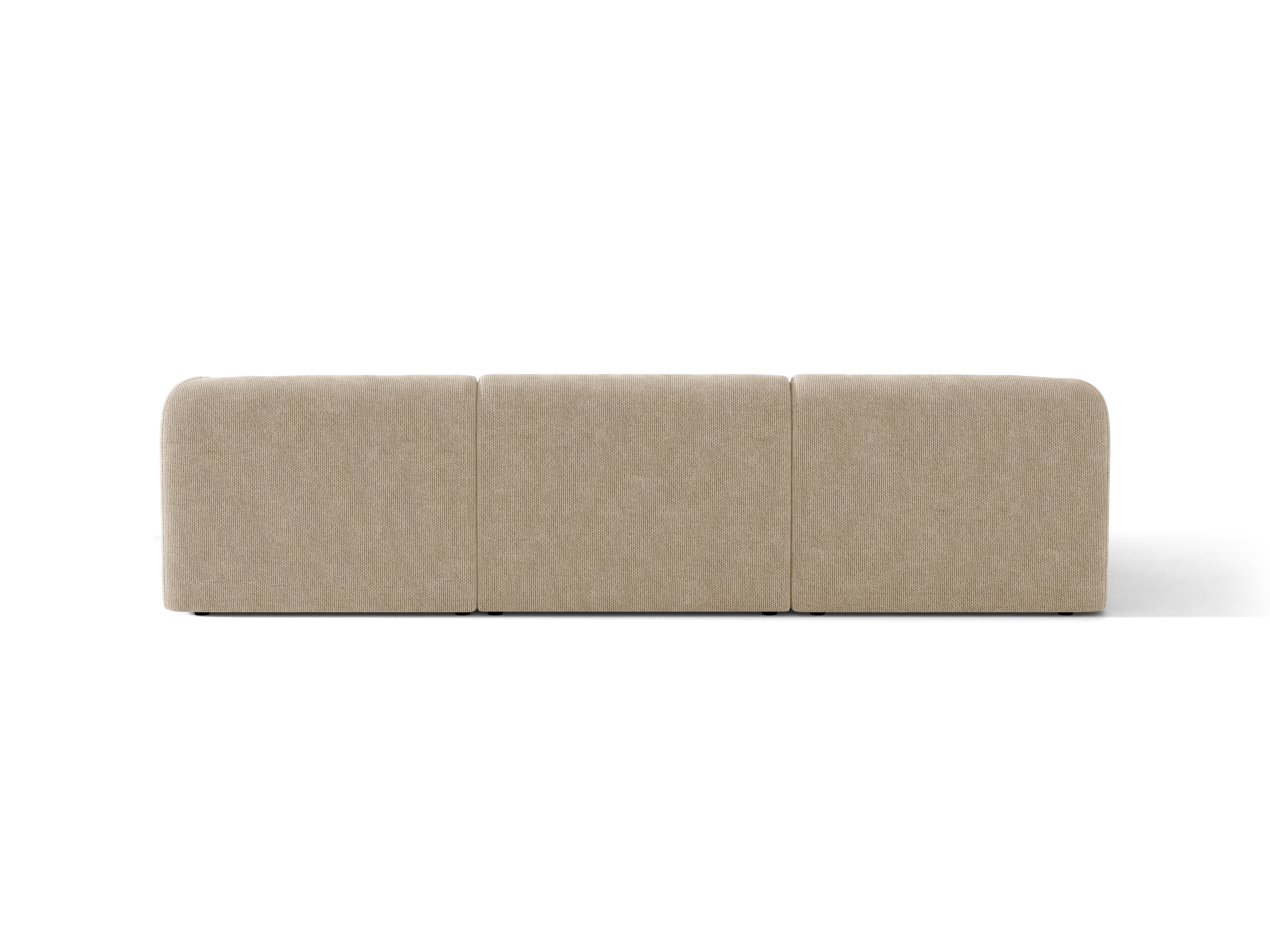 4-sitzige linke Eckcouch MILEY beige Chenille