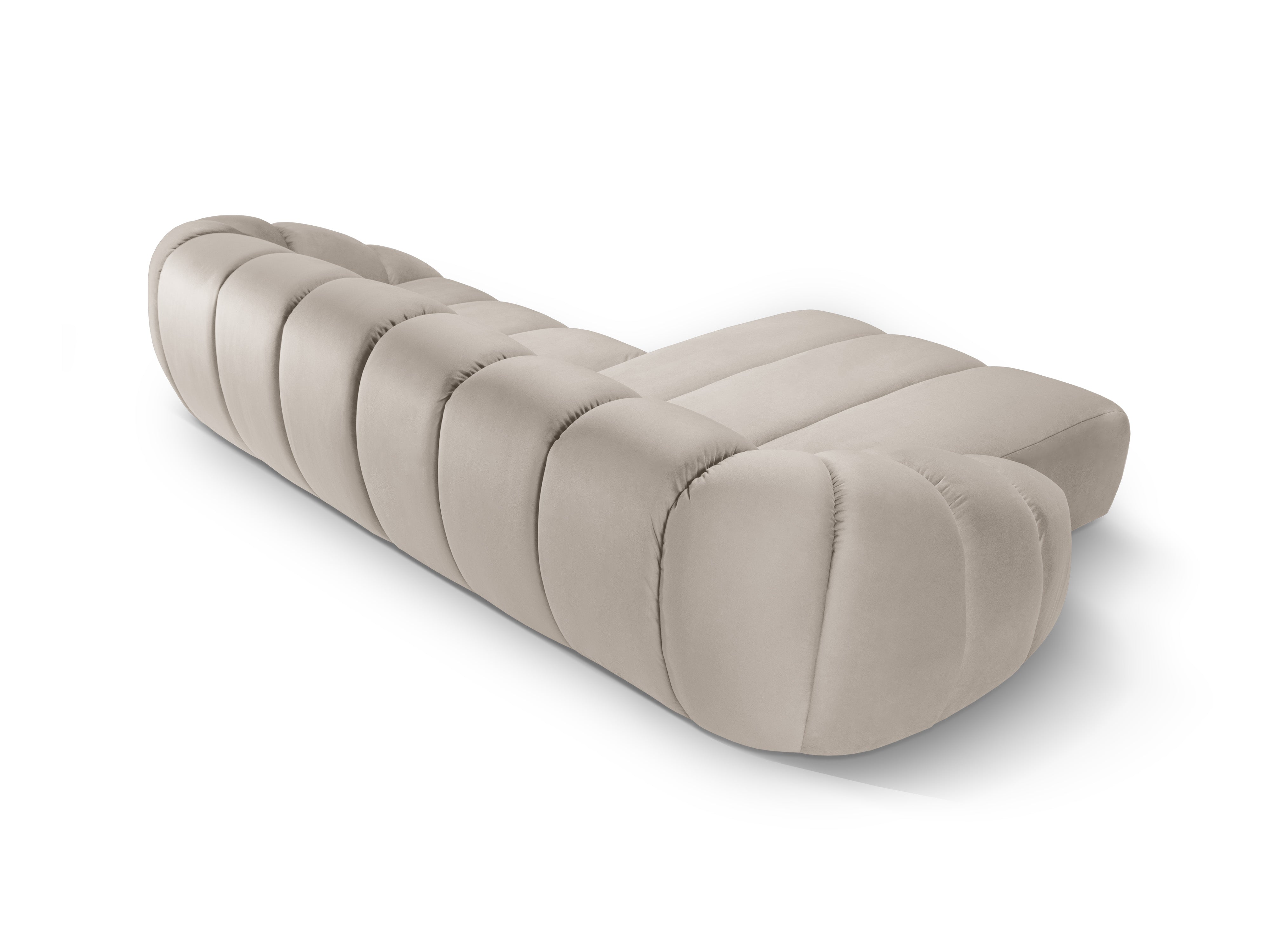 Velvet Left Corner Sofa, "Diana", 4 Seats, Beige, 334x182x72
Made in Europe