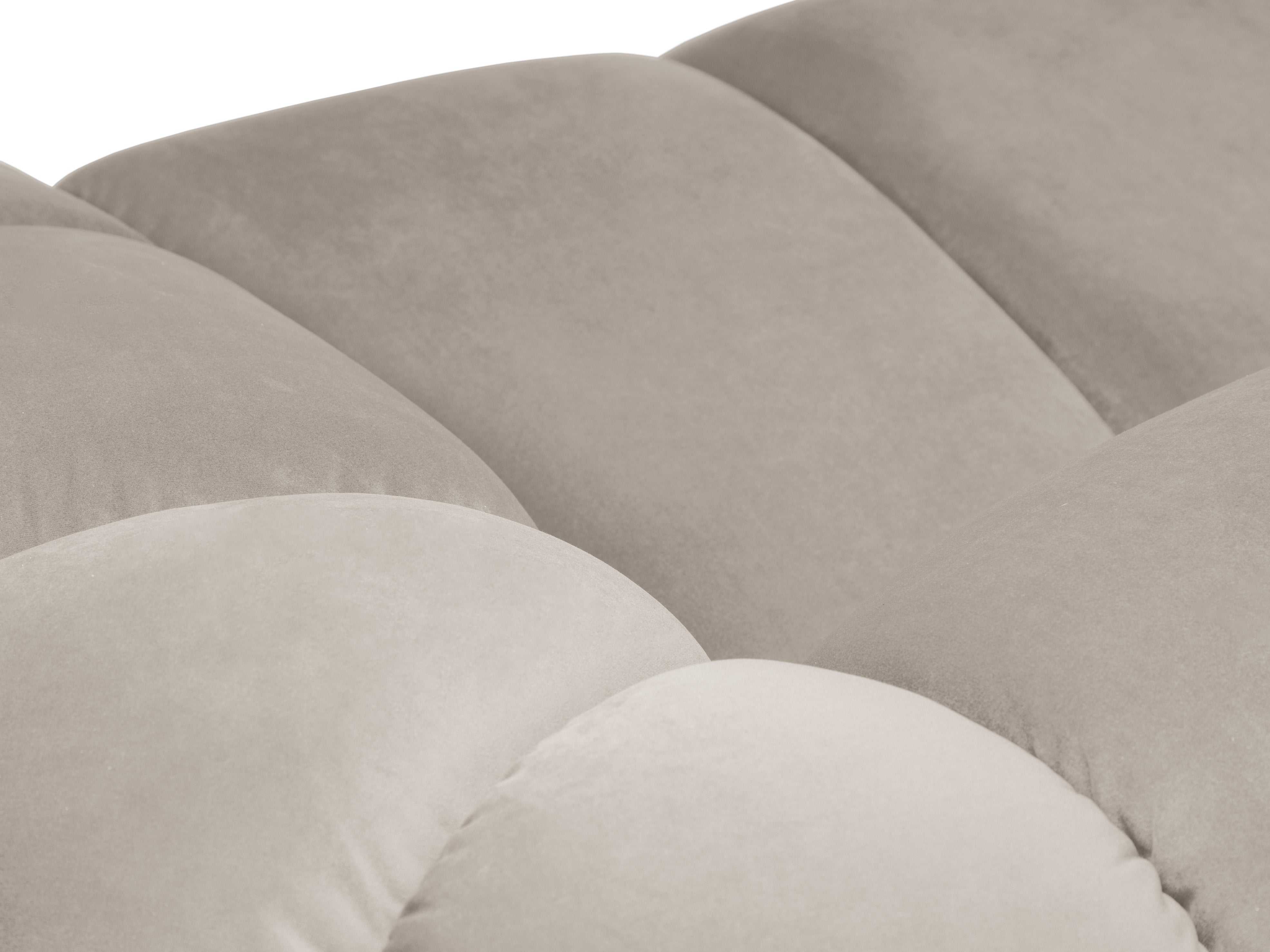 Velvet Left Corner Sofa, "Diana", 4 Seats, Beige, 334x182x72
Made in Europe