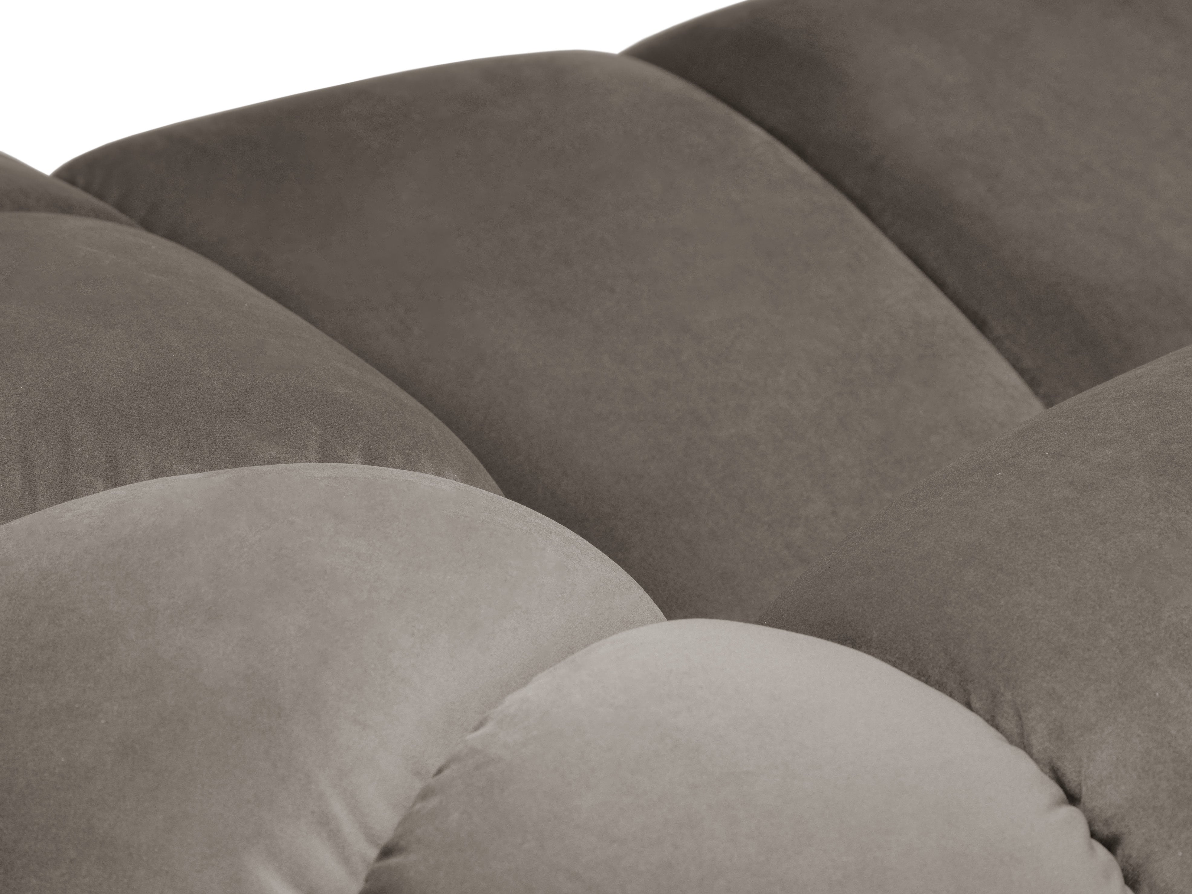 Velvet Left Corner Sofa, "Diana", 4 Seats, Gray Brown, 334x182x72
Made in Europe