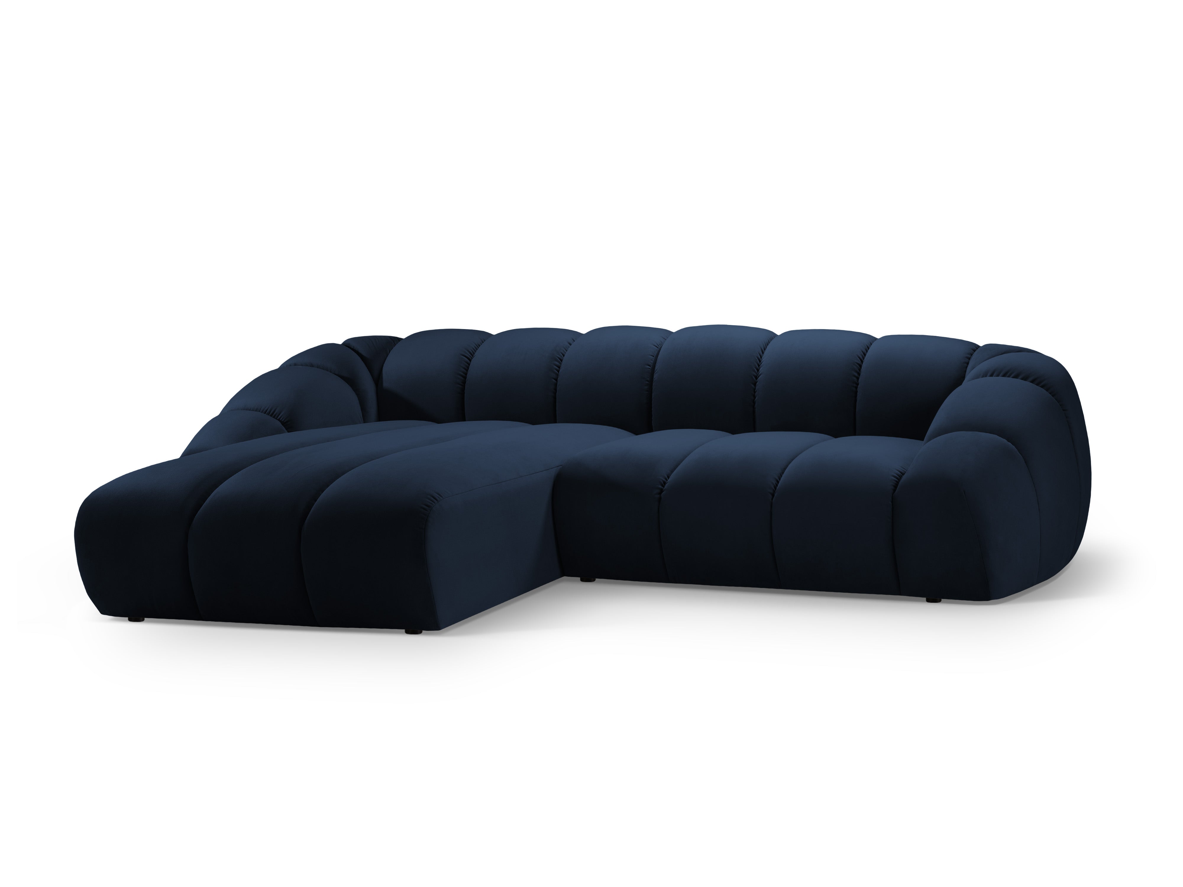 Velvet Left Corner Sofa, "Diana", 4 Seats, Royal Blue, 334x182x72
Made in Europe