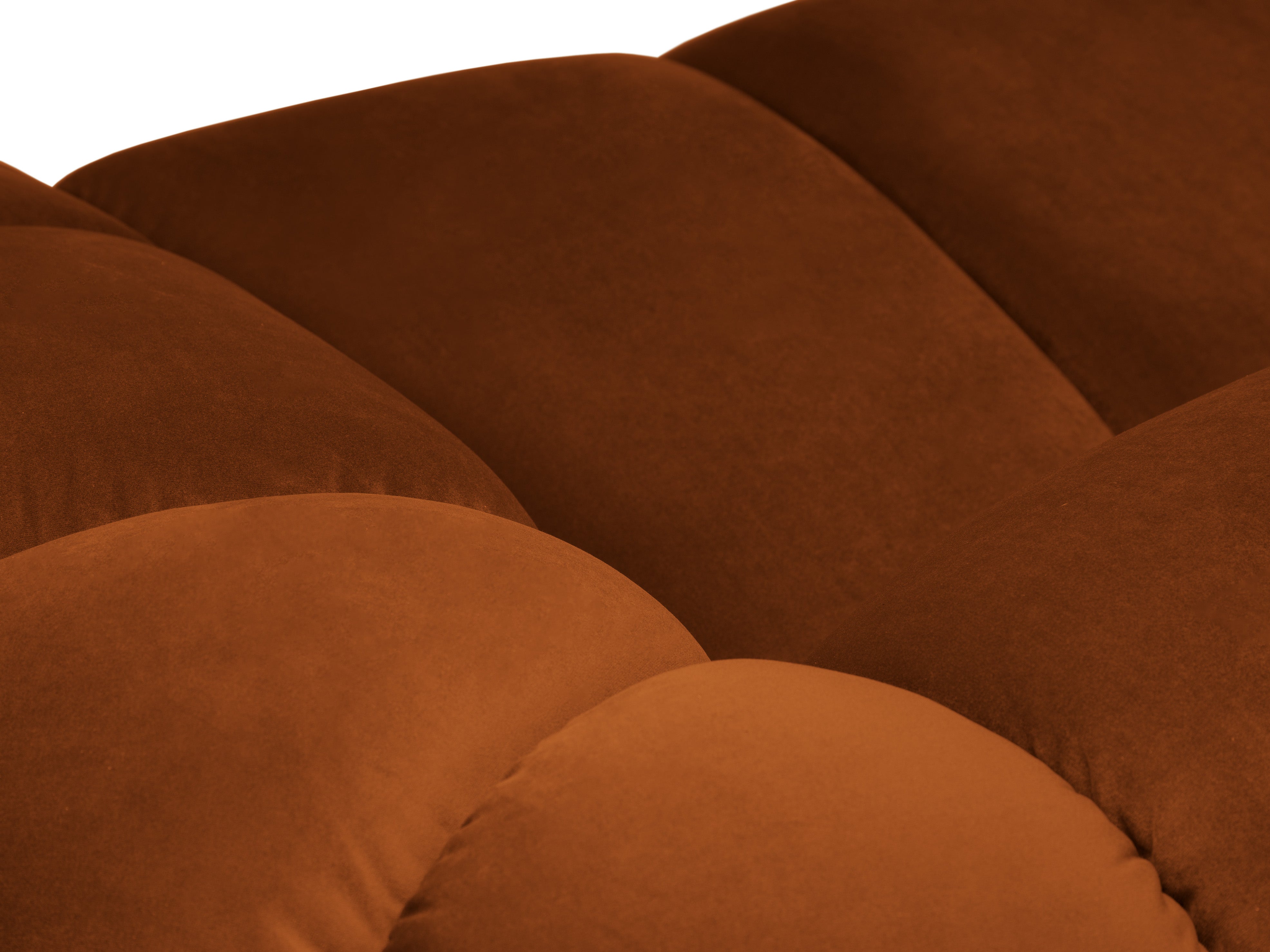 Velvet Left Corner Sofa, "Diana", 4 Seats, Terracotta, 334x182x72
Made in Europe