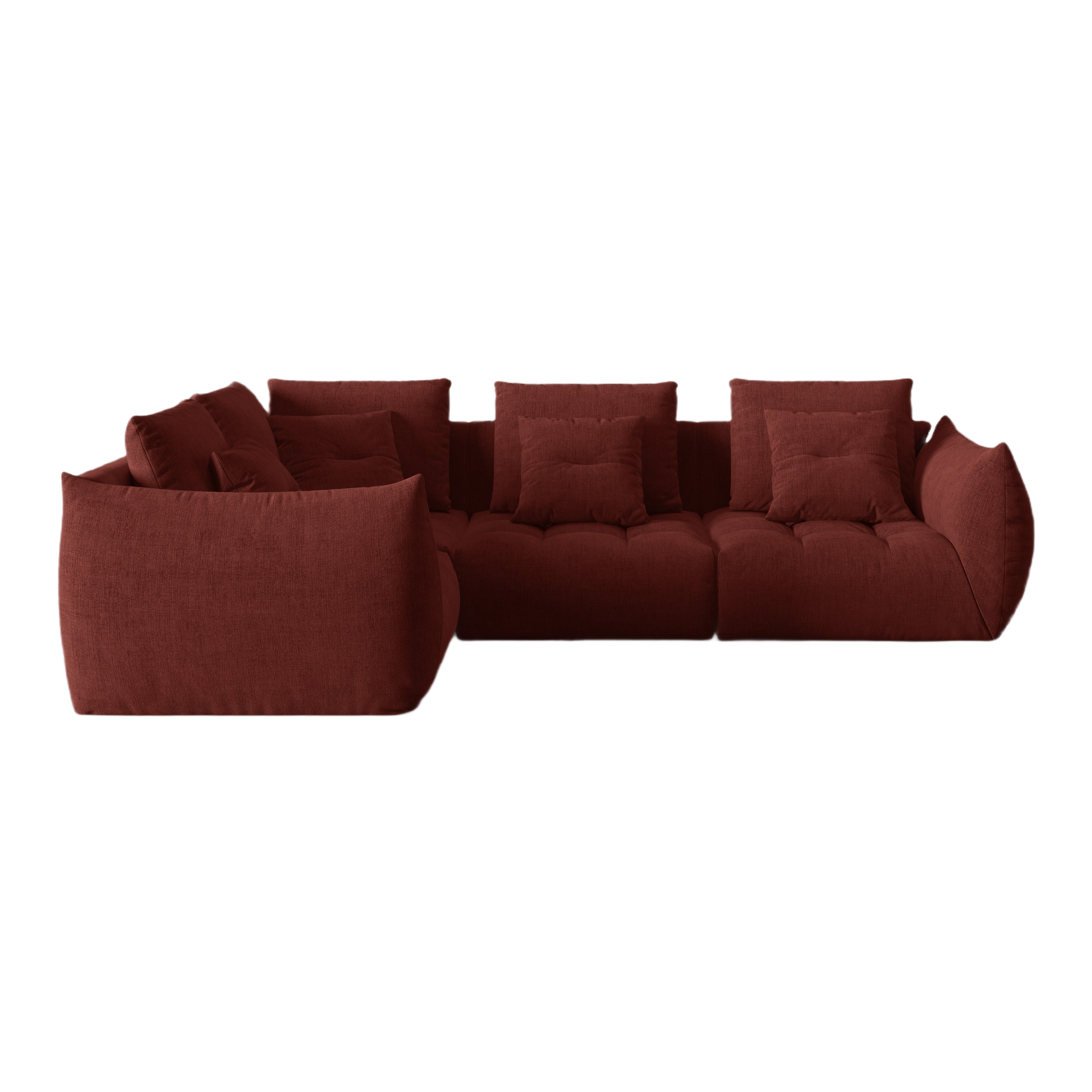 Modulares linke Ecksofa, "Bloom", 3 Sitze, rot, 316x216x95
In Europa gemacht