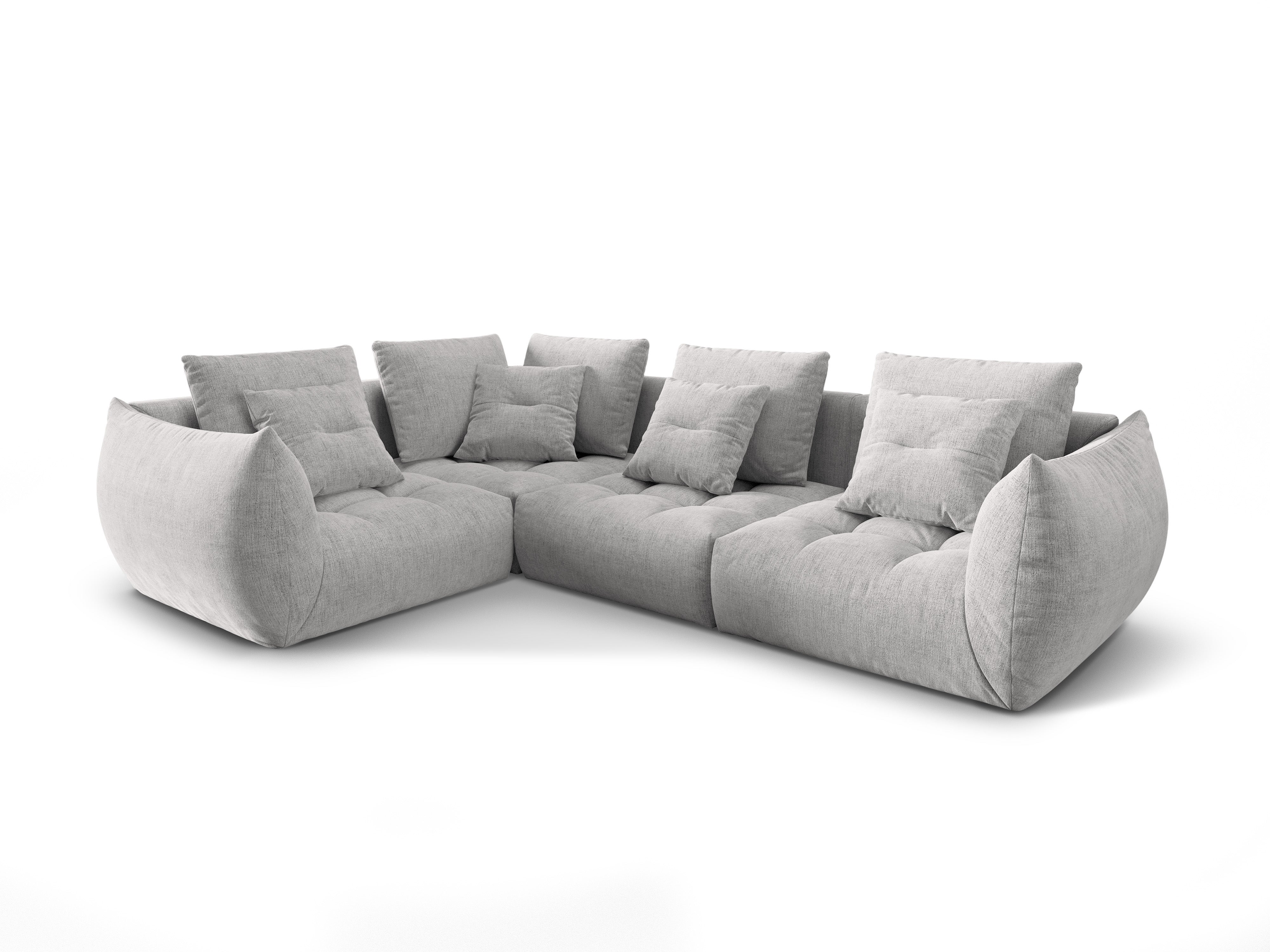 Modulares linke Ecksofa, "Bloom", 3 Sitze, Silber, 316x216x95
In Europa gemacht