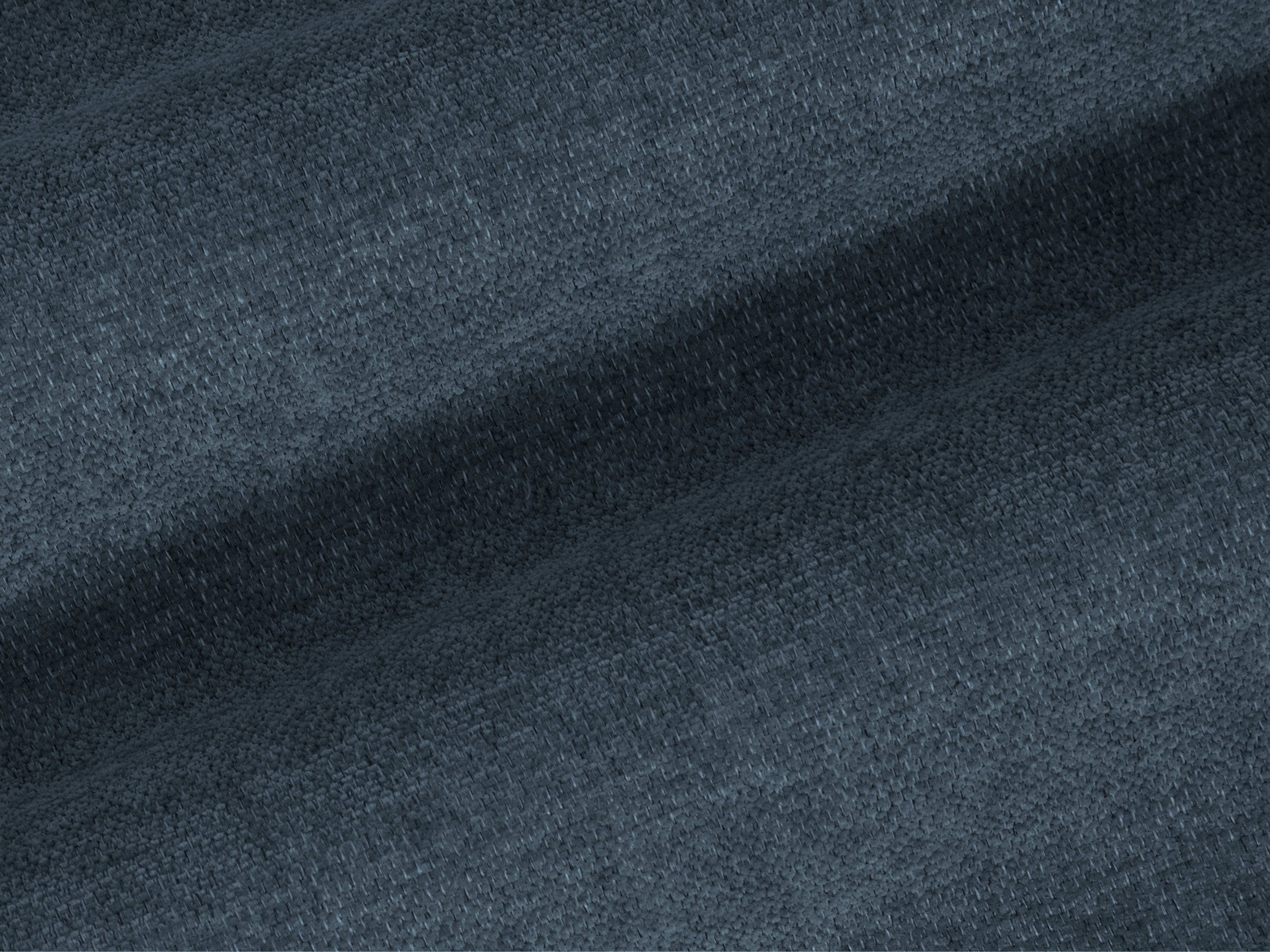 Linke L-förmige Couch BEMY in dunkelblauem Chenille