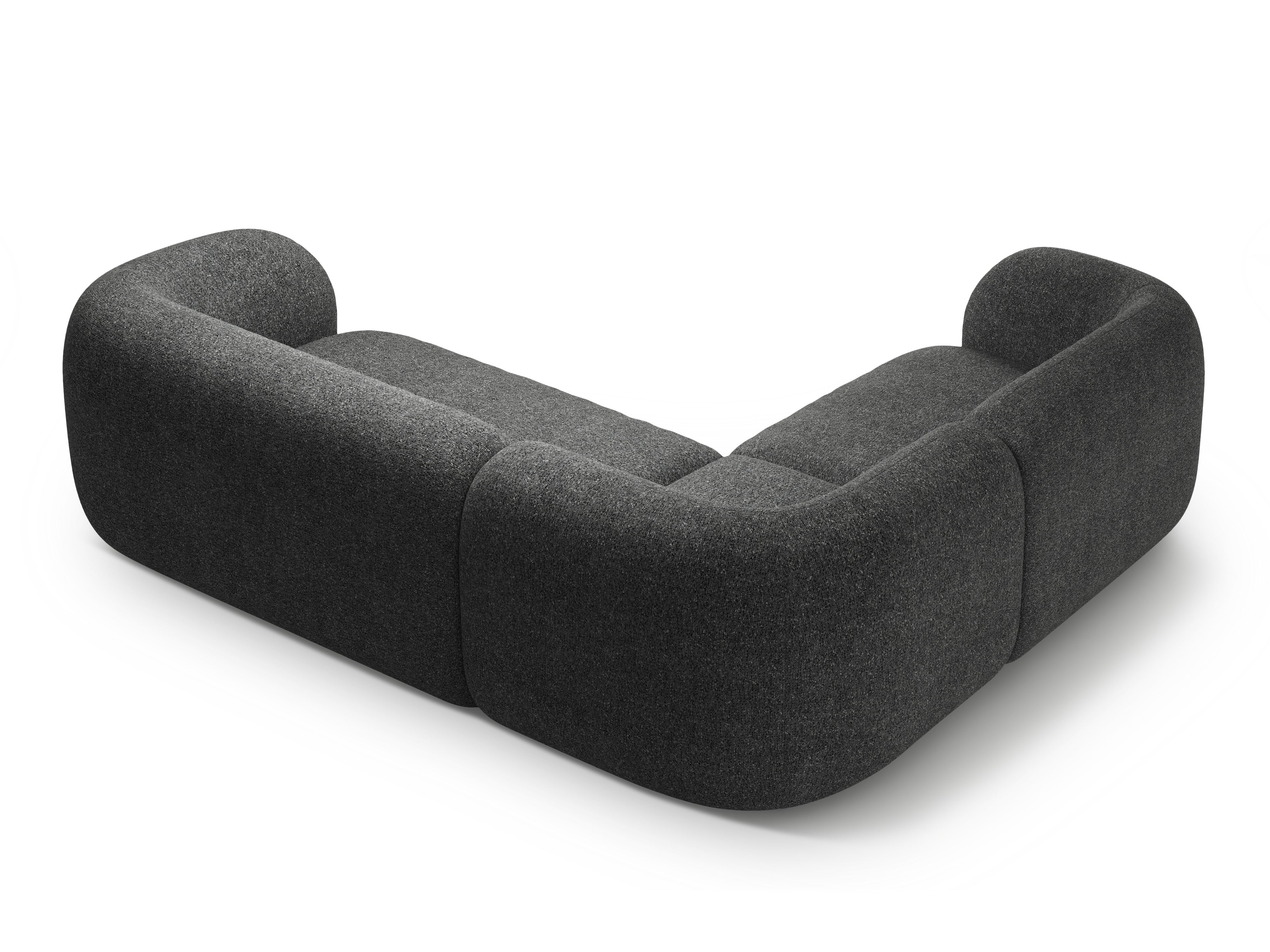 Linksseitiges 4-Sitzer-Sofa KATE dunkelgrau Melange