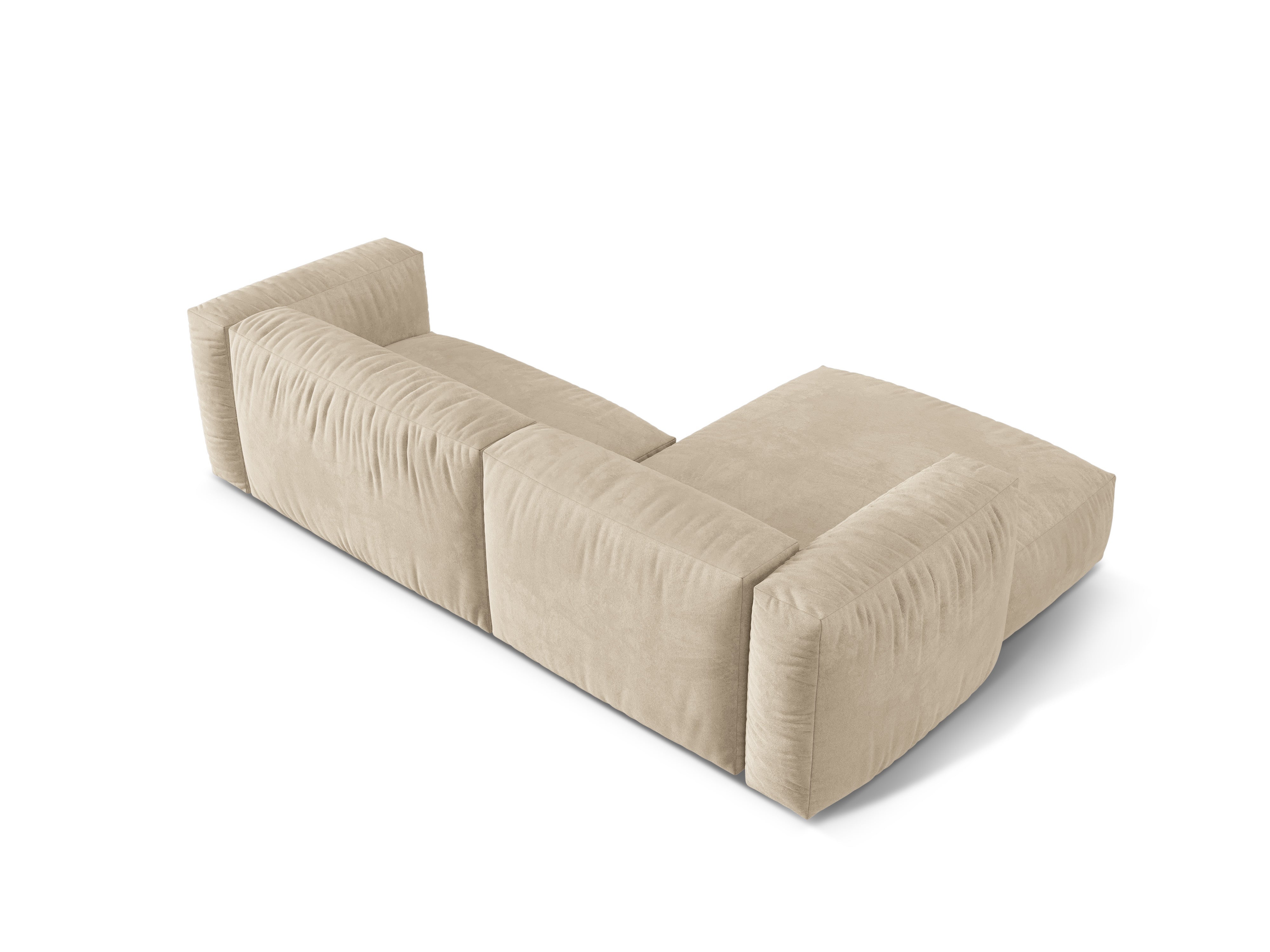 2-Sitzer-Samt-Ecke Martin Light Beige