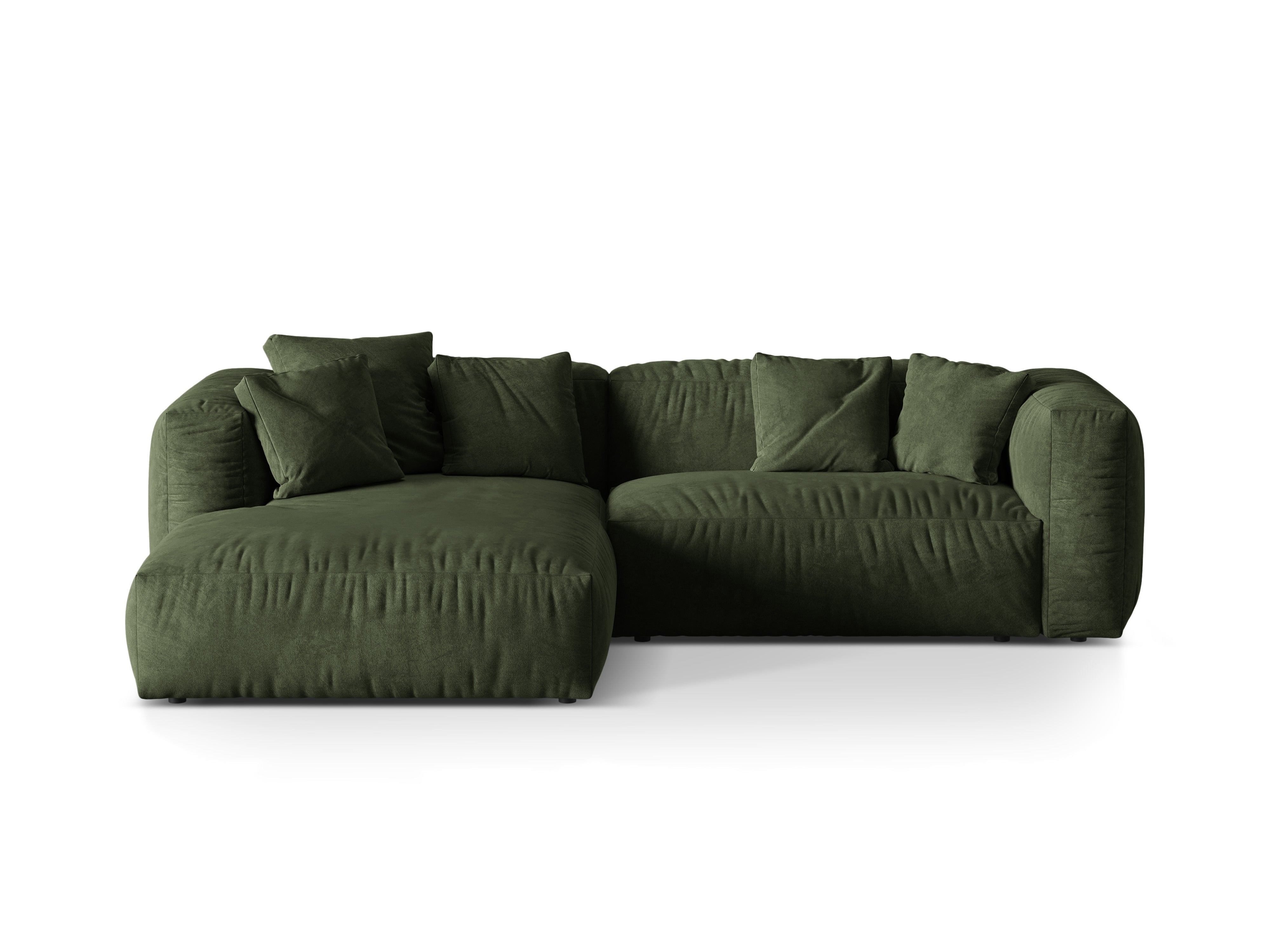 Left-handed 2-person velvet Martina Zielony