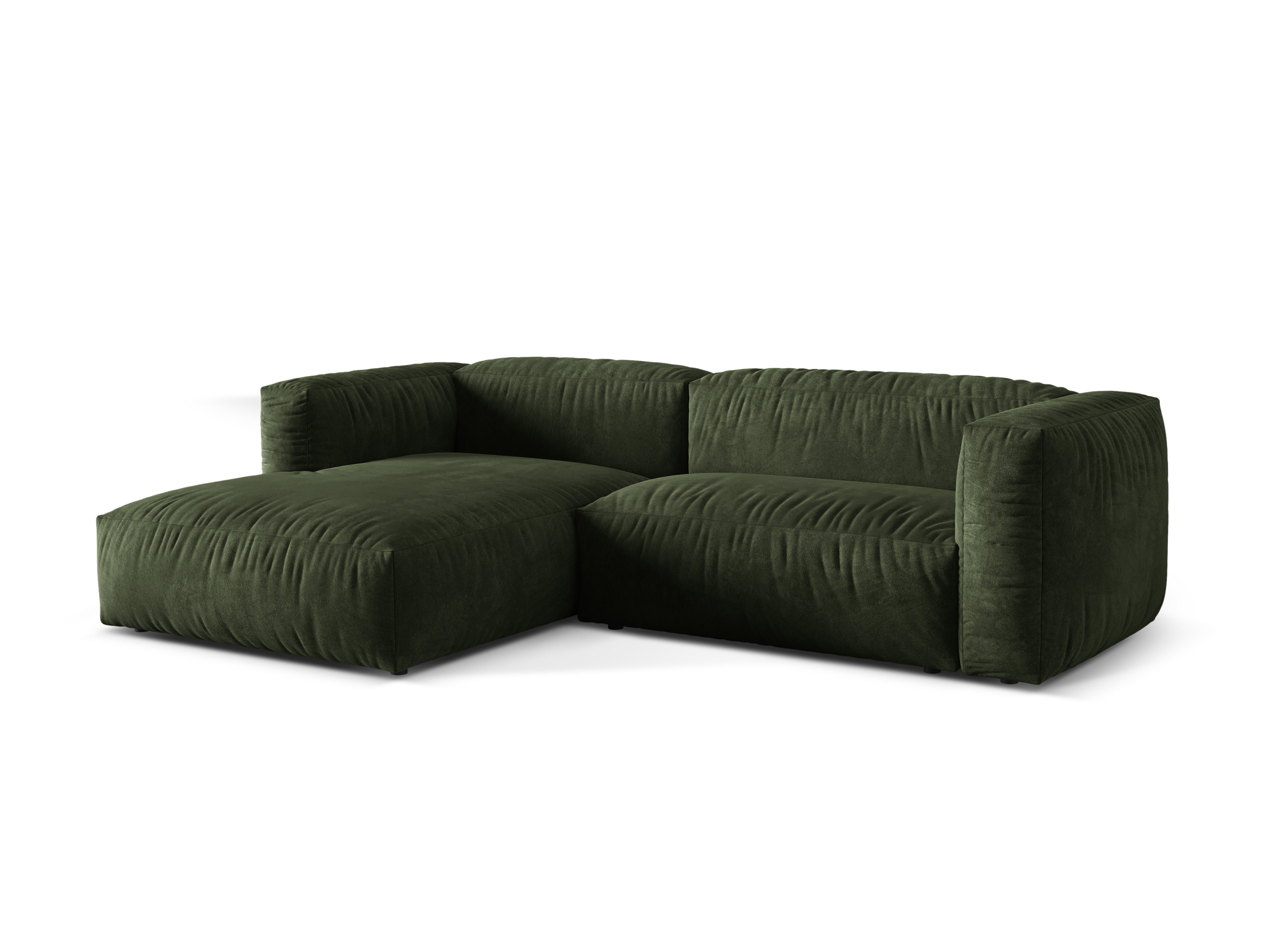 Left-handed 2-person velvet Martina Zielony