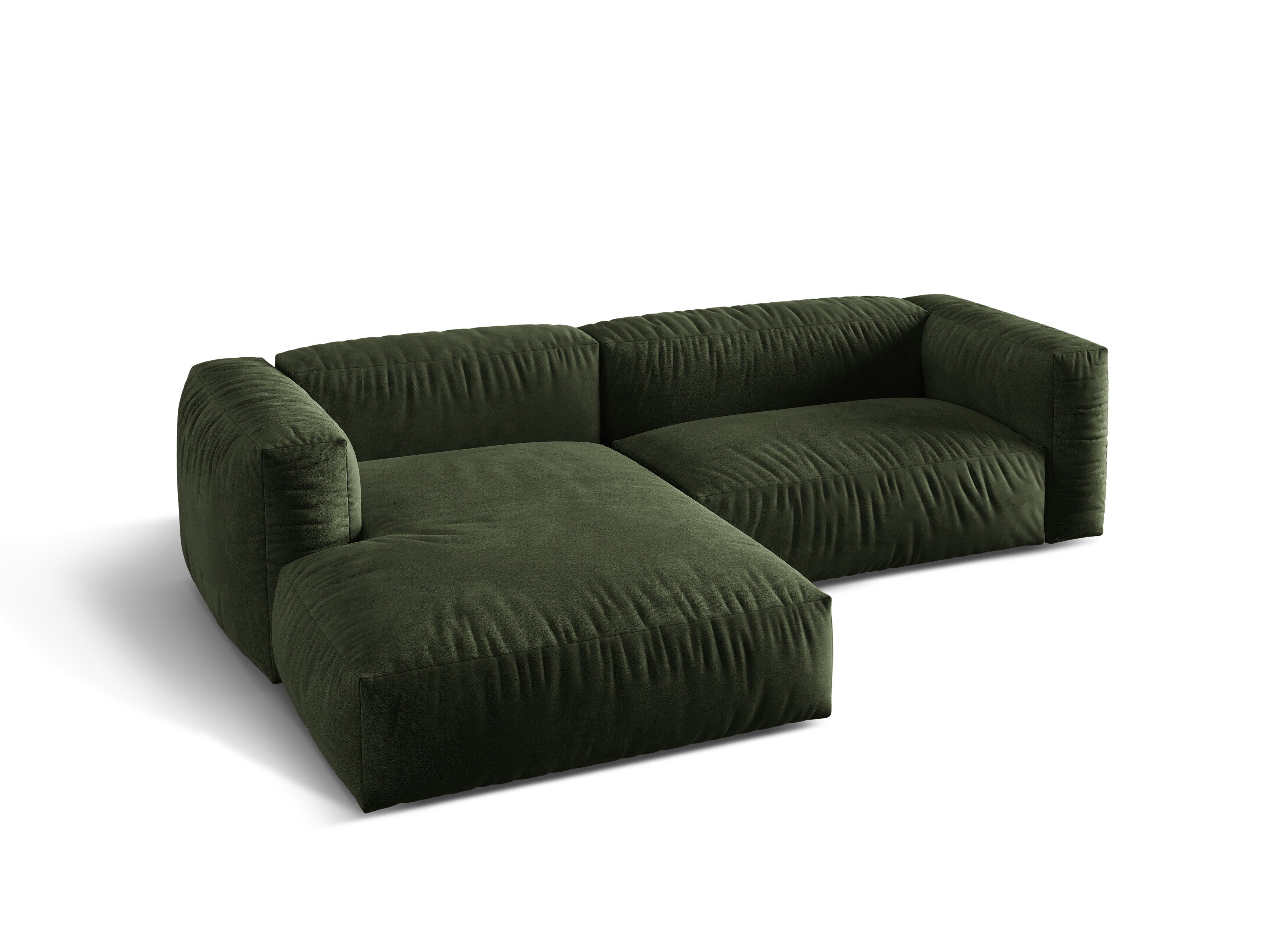 Left-handed 2-person velvet Martina Zielony