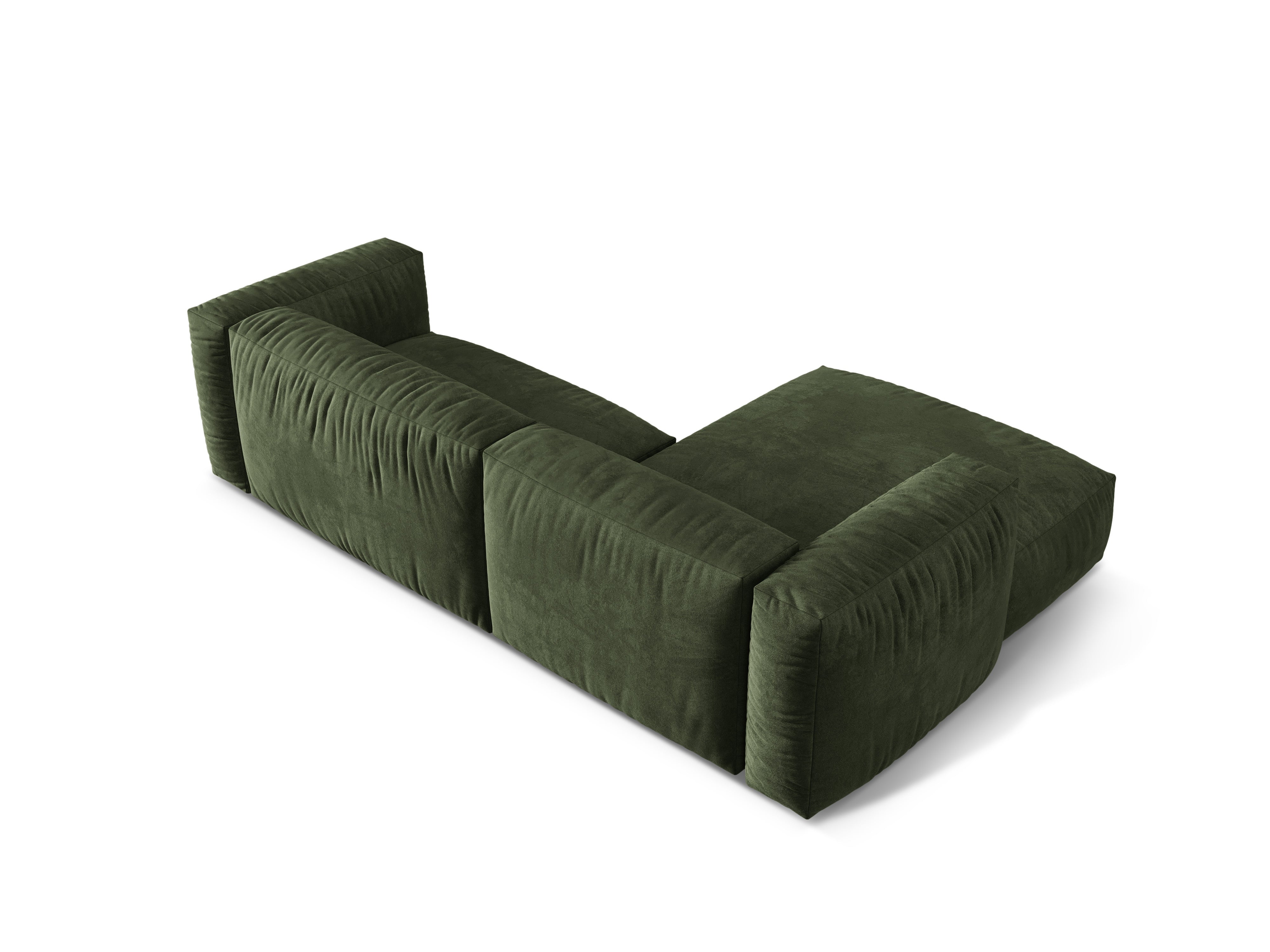 Left-handed 2-person velvet Martina Zielony