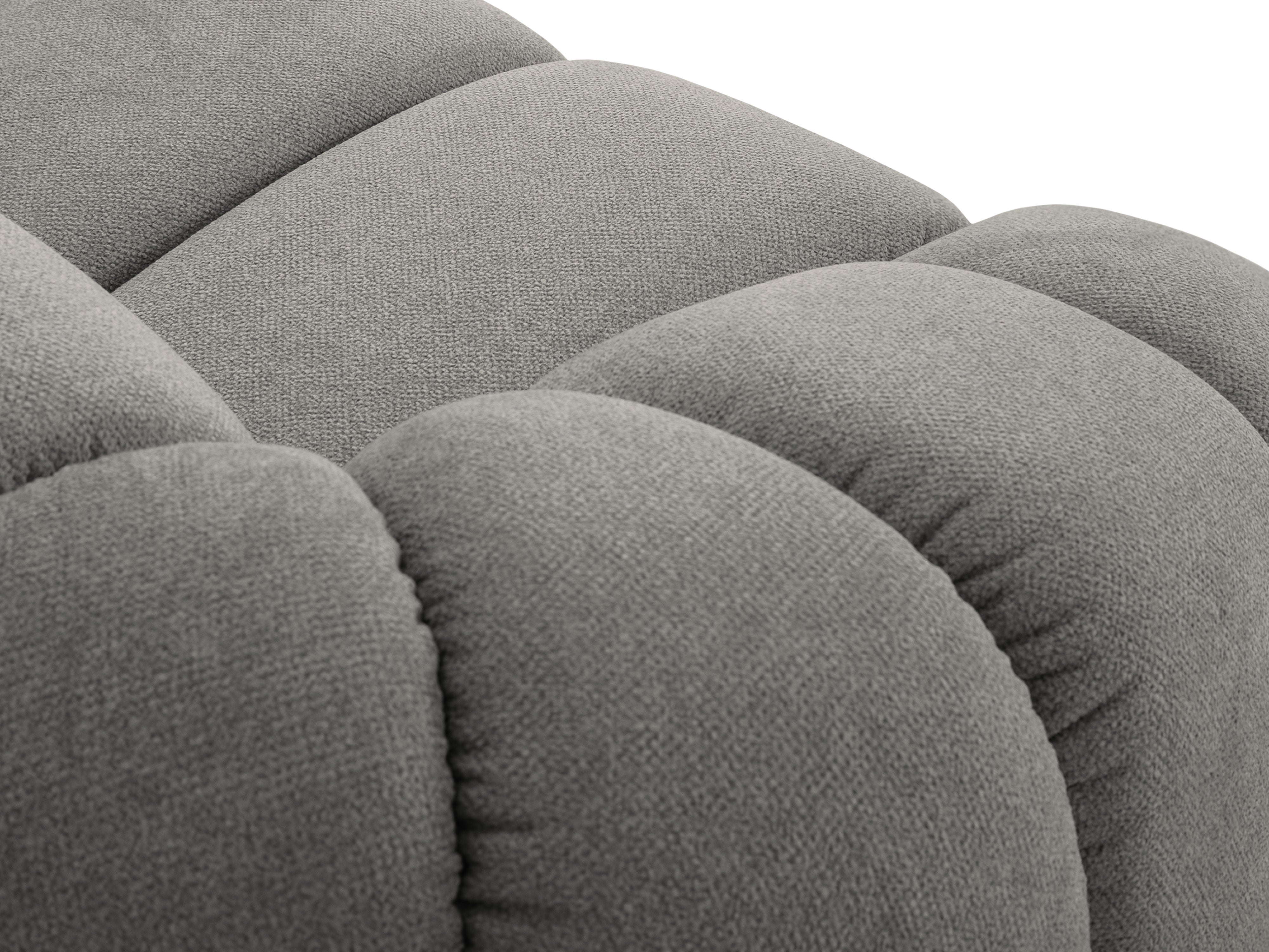 Left-facing 3-seater corner sofa DIANA light gray chenille