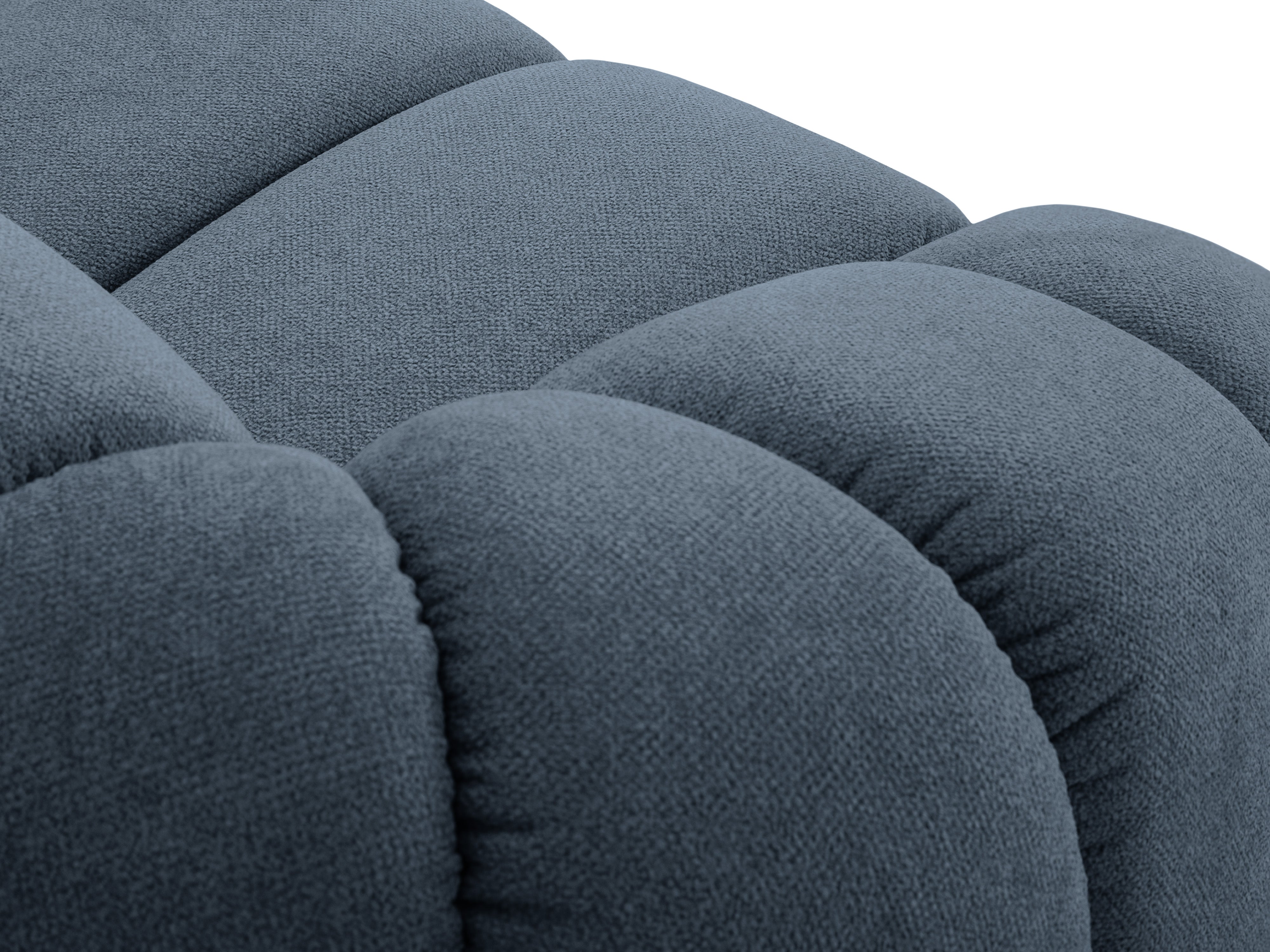 Left-facing 3-seater corner sofa DIANA light blue chenille