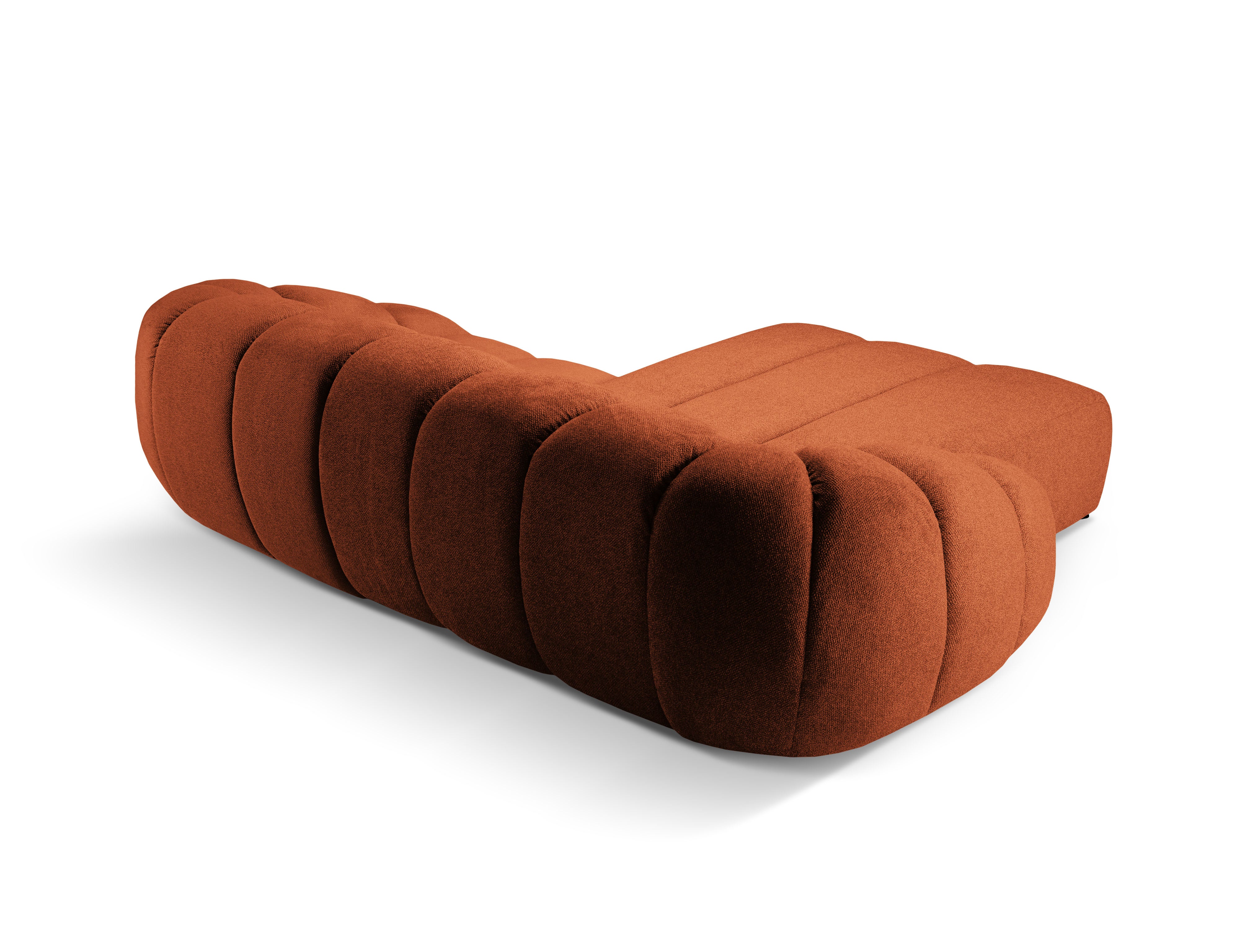 Velvet Left Corner Sofa, "Diana", 3 Seats, Terracotta, 294x182x72
Made in Europe