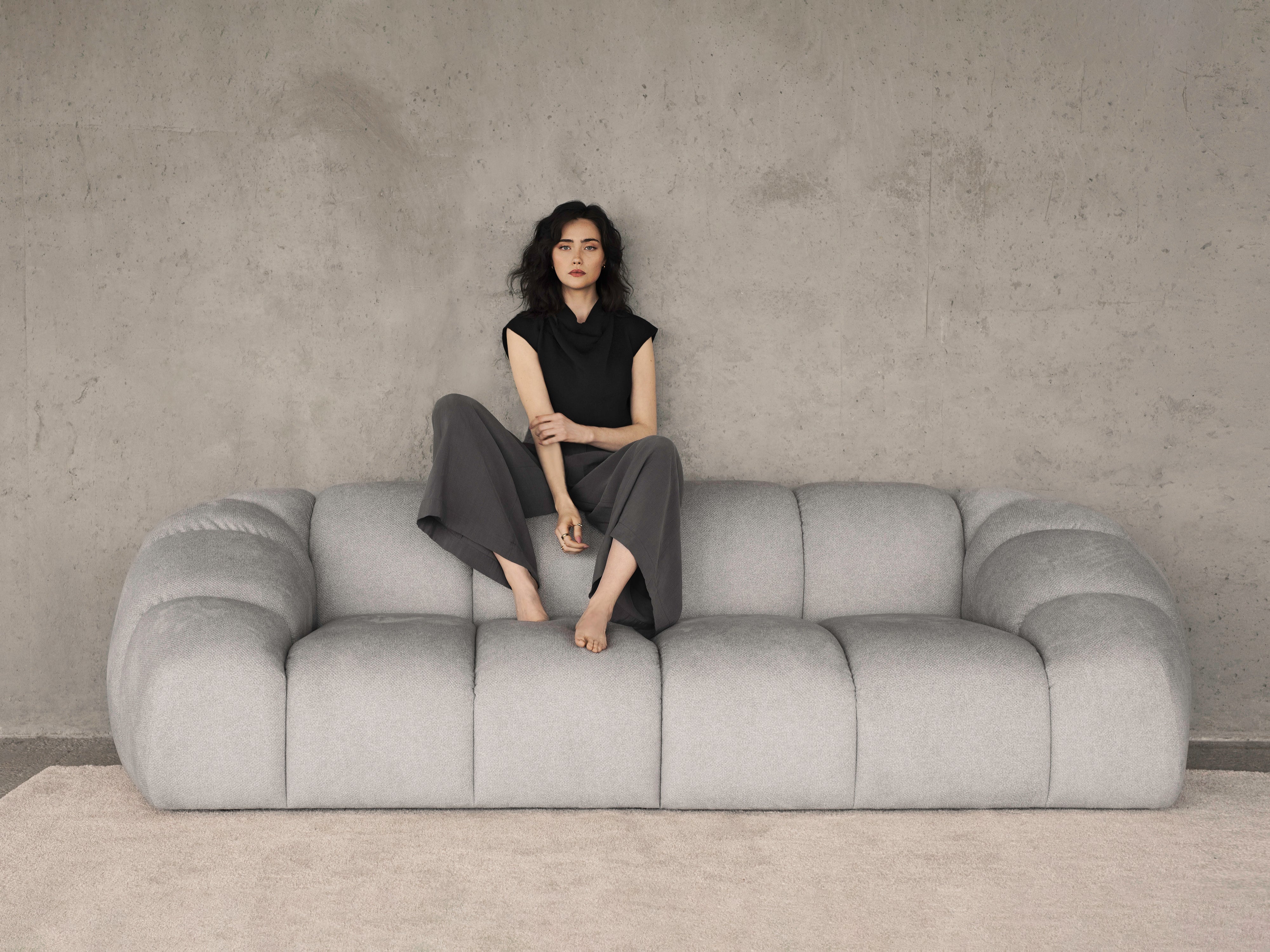 Velvet Left Corner Sofa, "Diana", 3 Seats, Terracotta, 294x182x72
Made in Europe