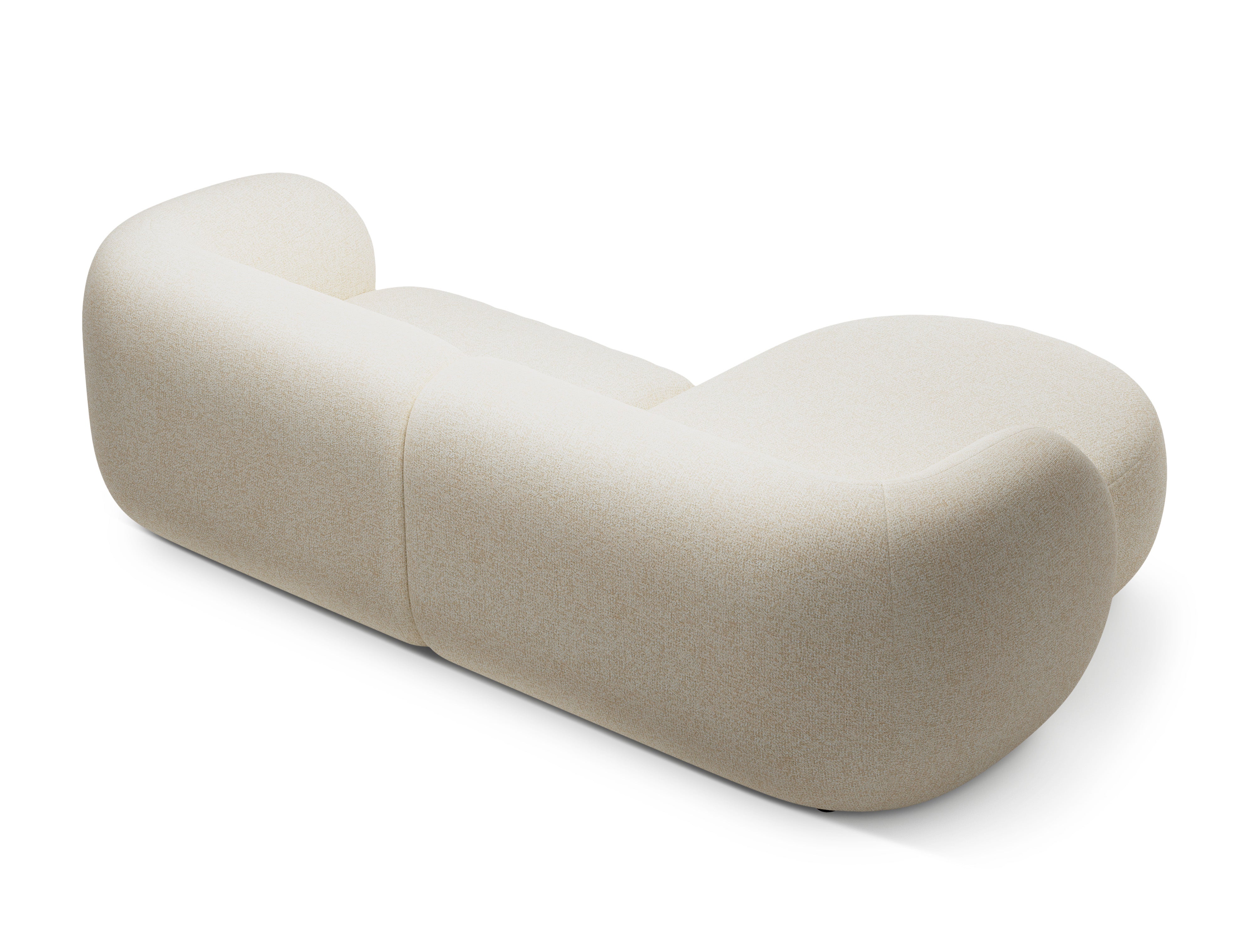 Linksseitige 2-Sitzer-Eckcouch KATE hellbeige Melange