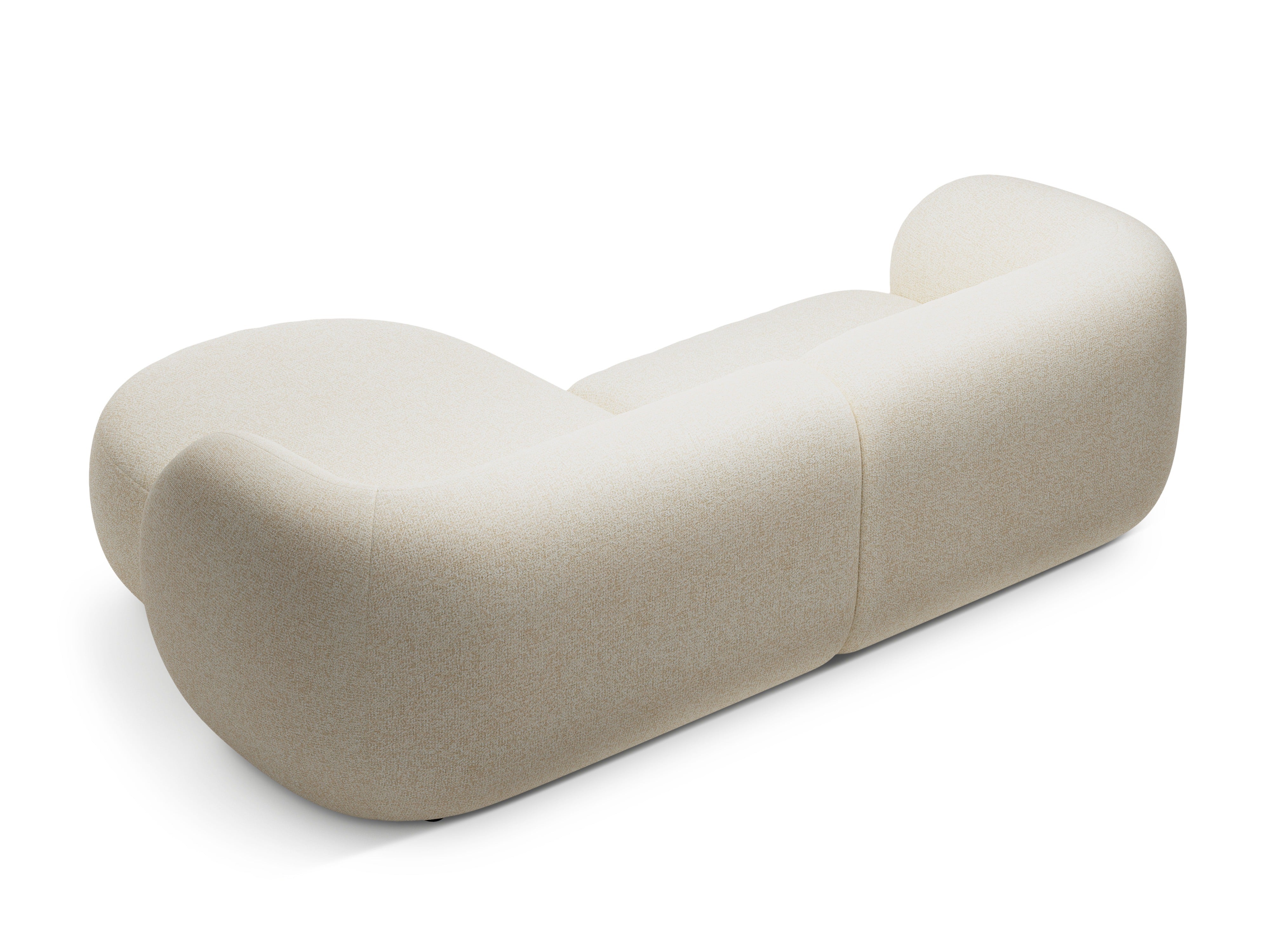 Right-facing 2-seater corner sofa KATE light beige mélange