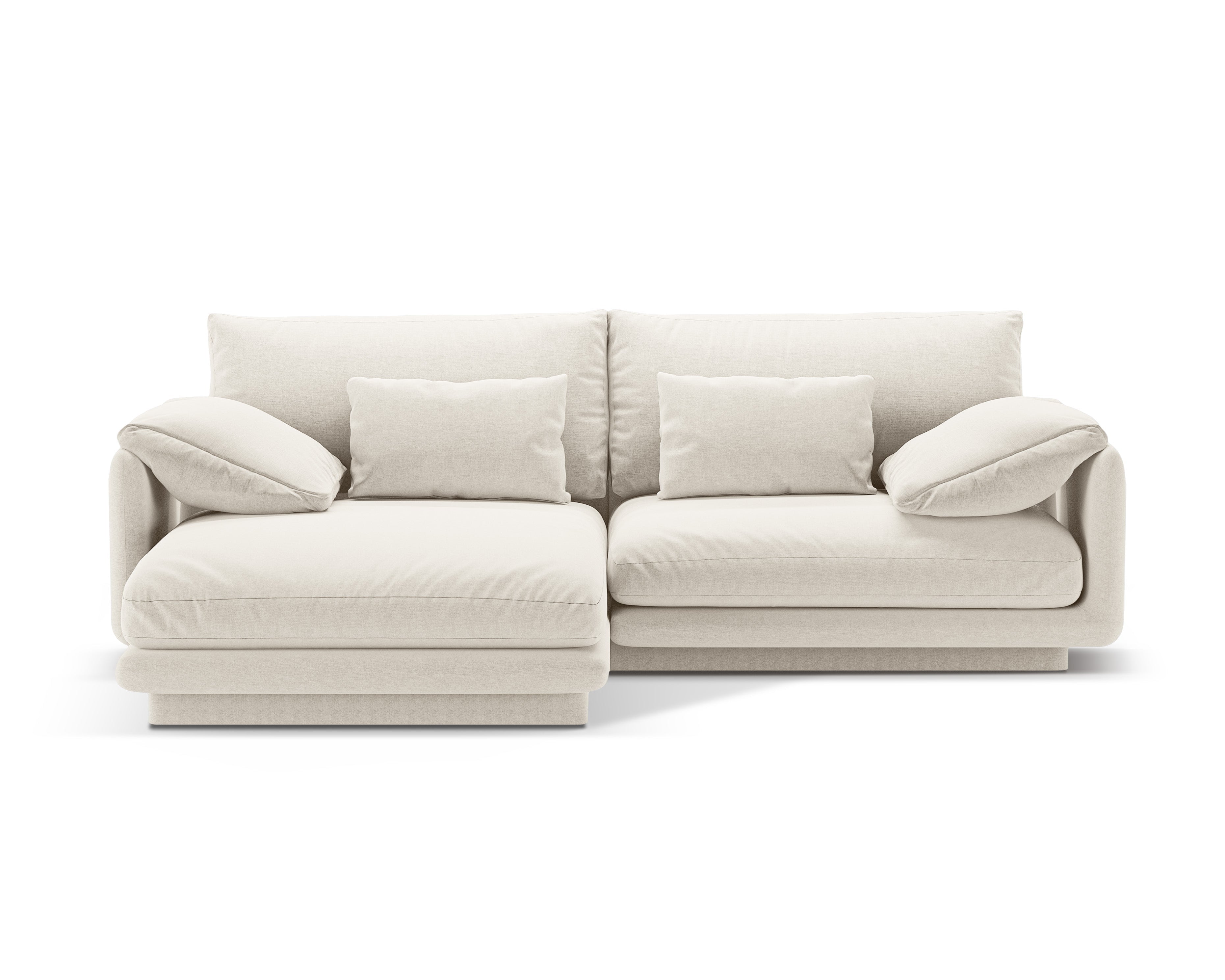 Left-handed 3-person corner Torino ivory
