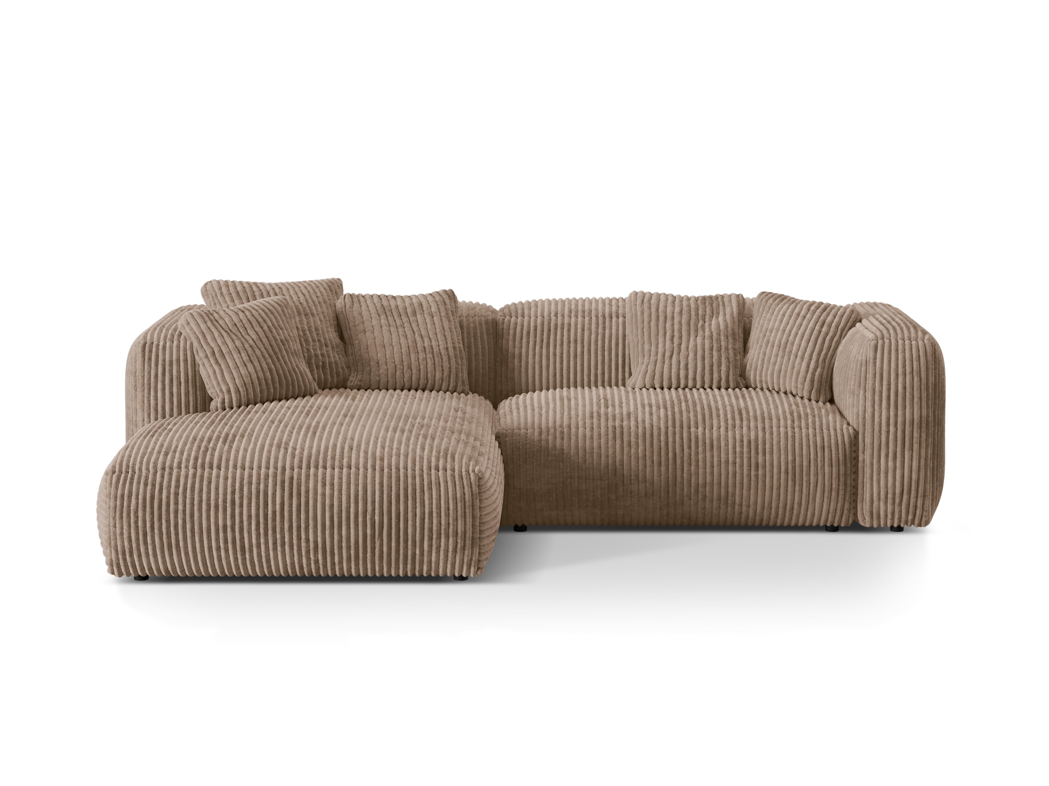 Left-handed 2-person Martina Corner Dark-tone corduroy