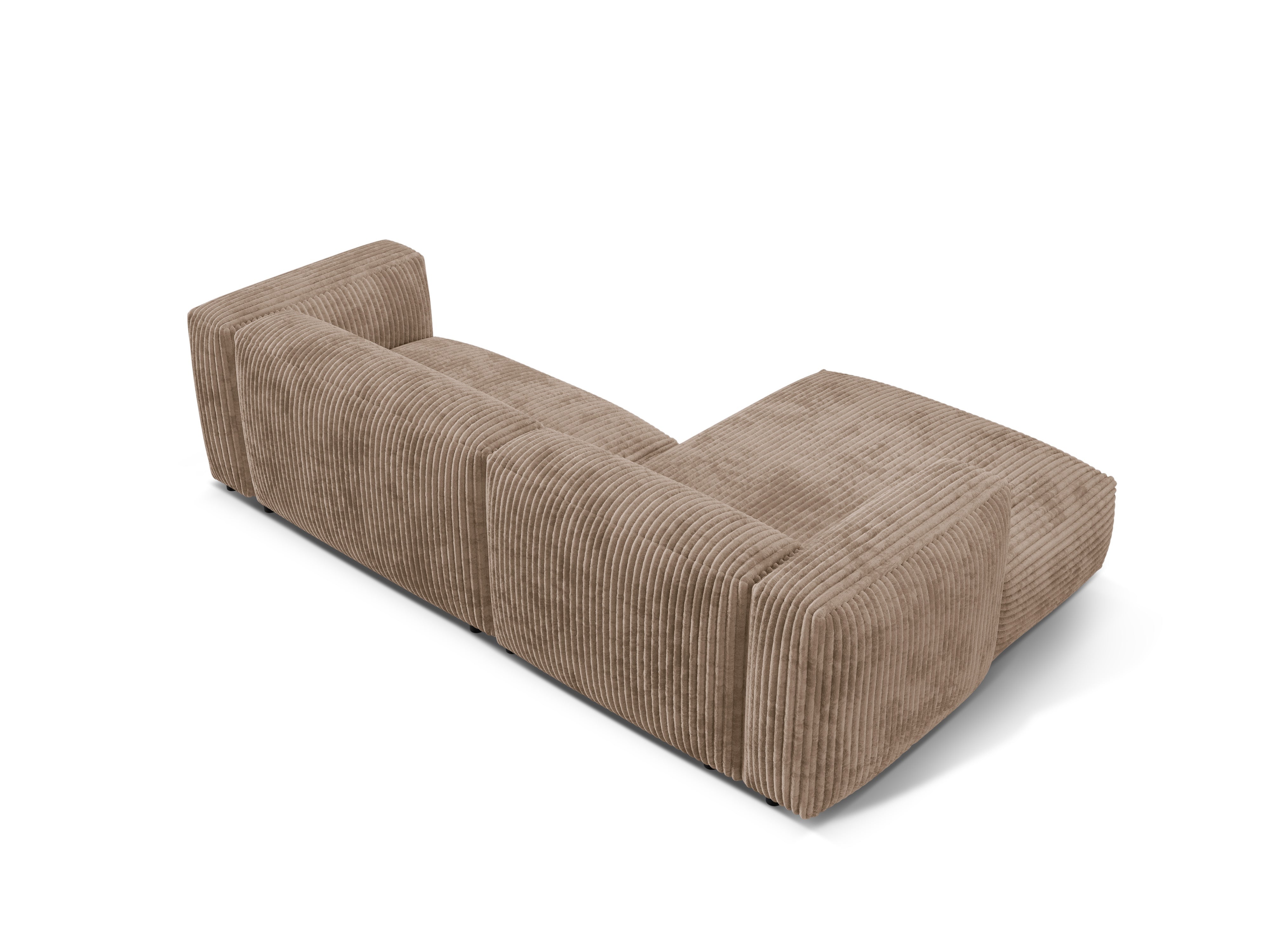 Left-handed 2-person Martina Corner Dark-tone corduroy