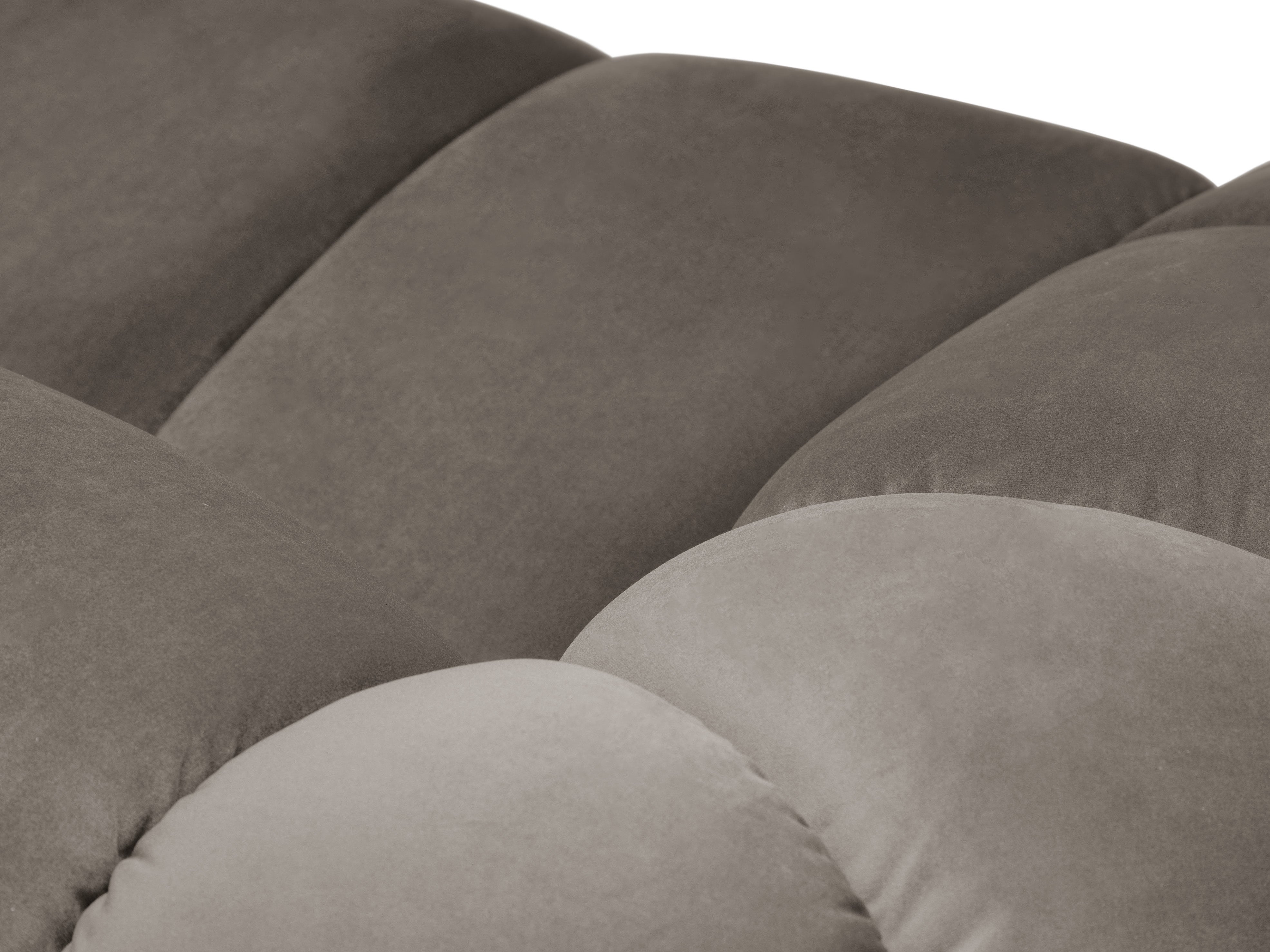 Velvet Left Corner Sofa, "Diana", 3 Seats, Gray Brown, 294x182x72
Made in Europe