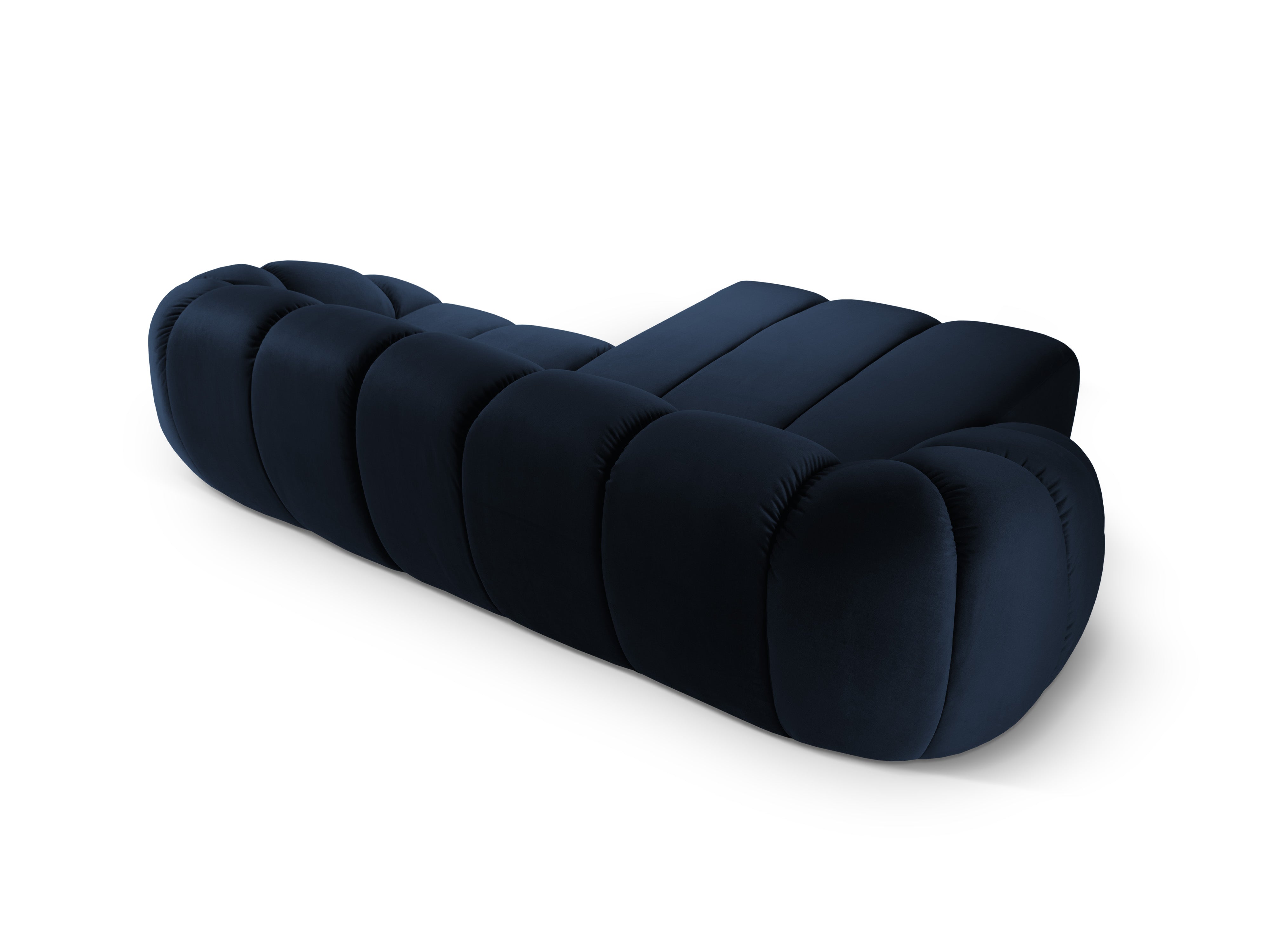 Velvet Left Corner Sofa, "Diana", 3 Seats, Royal Blue, 294x182x72
Made in Europe