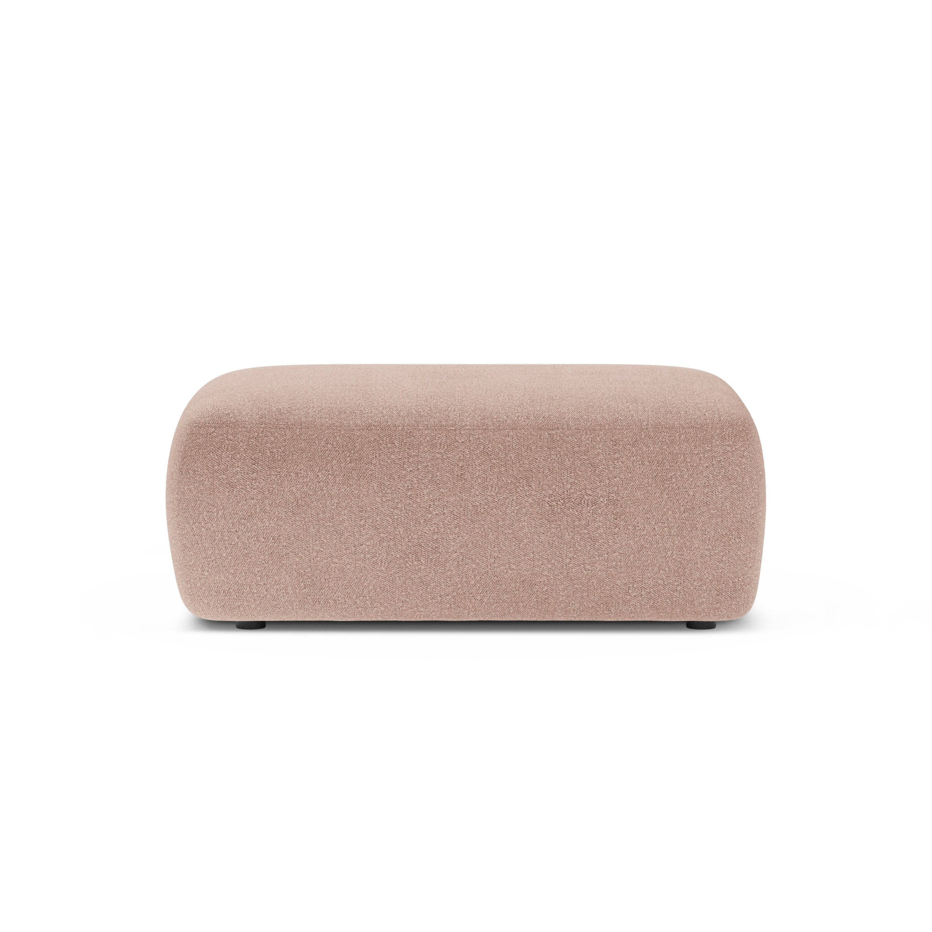 Rechteckiger Pouf KATE rosa Boucle
