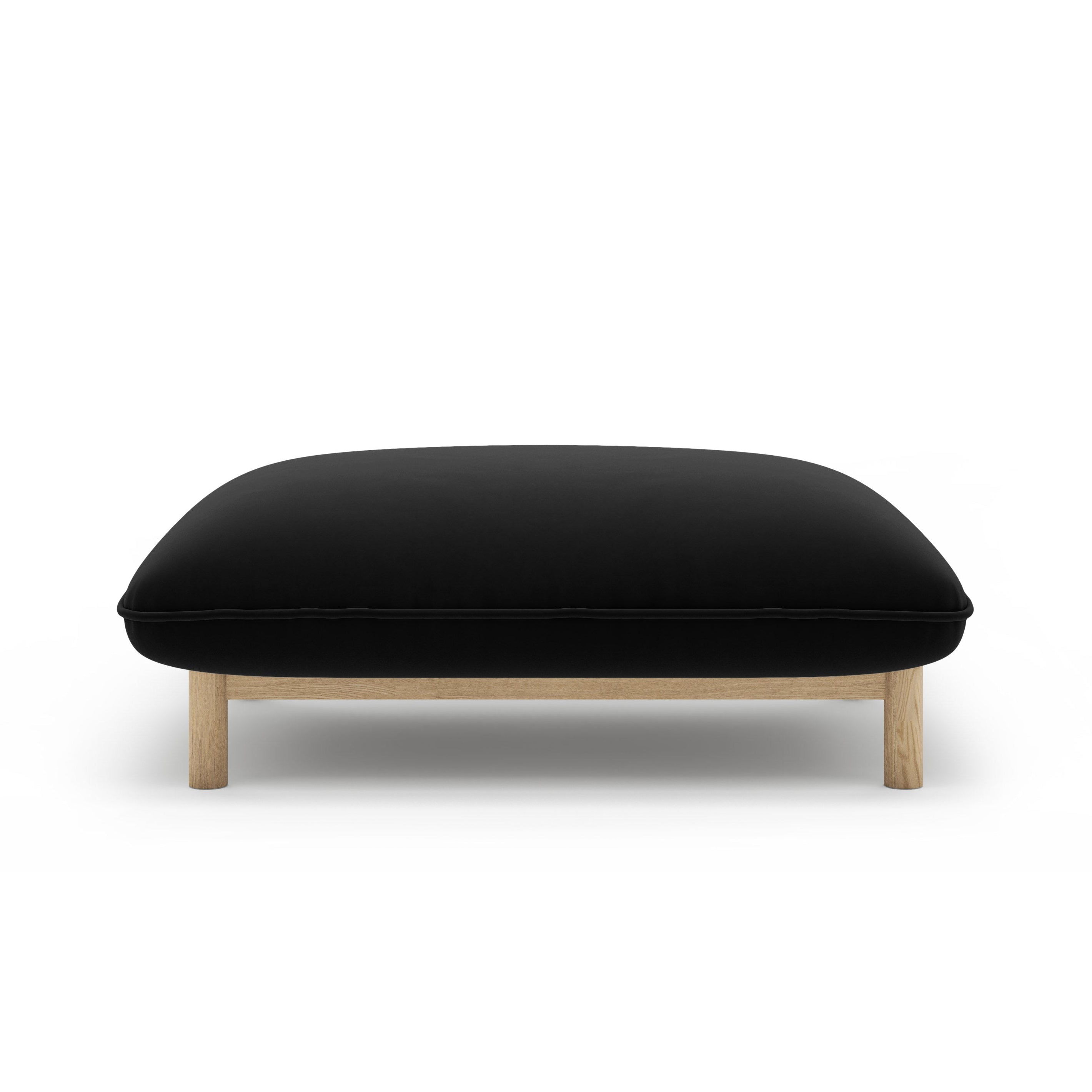 Samt Pouf ADA schwarz