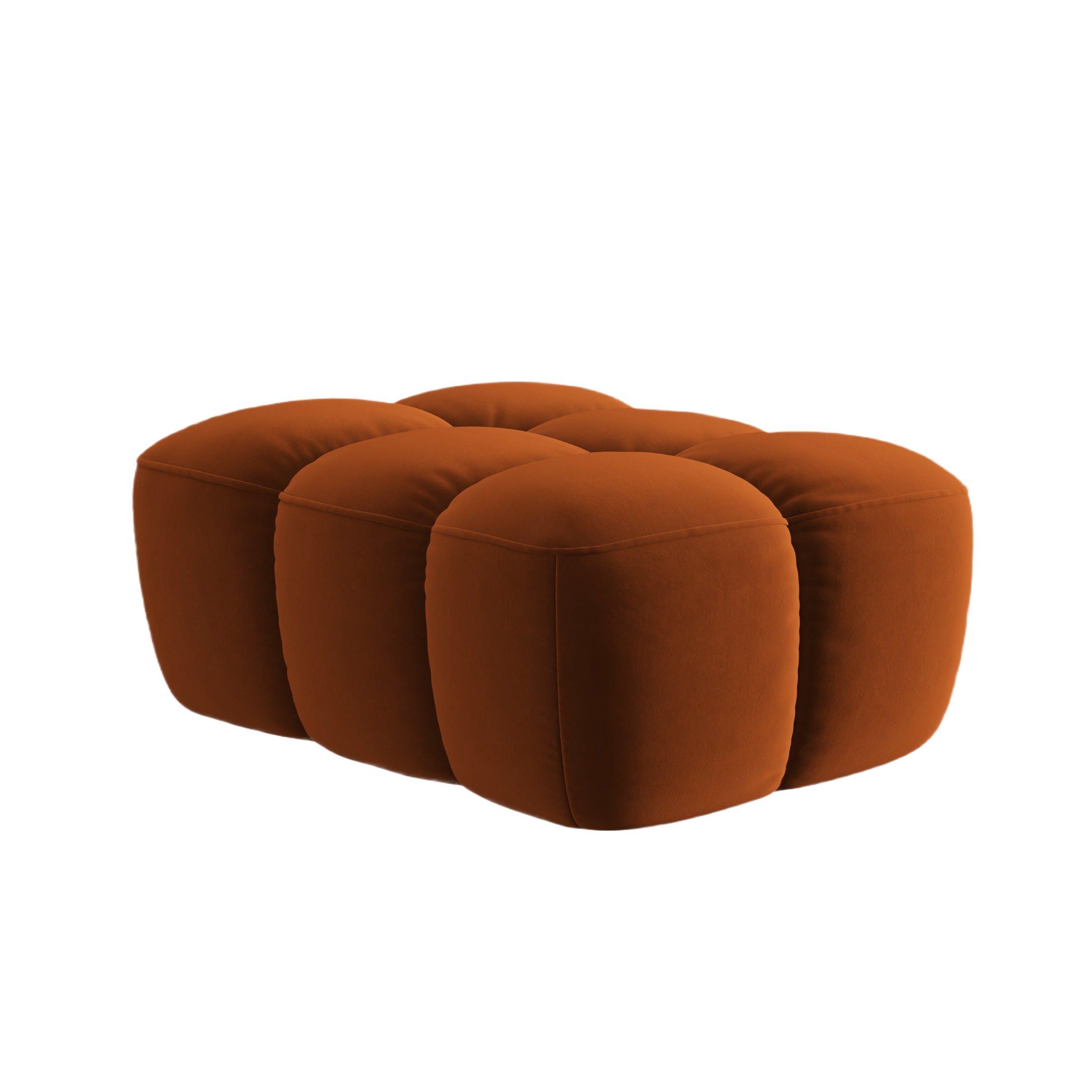 Puf aksamitny LISA terracotta