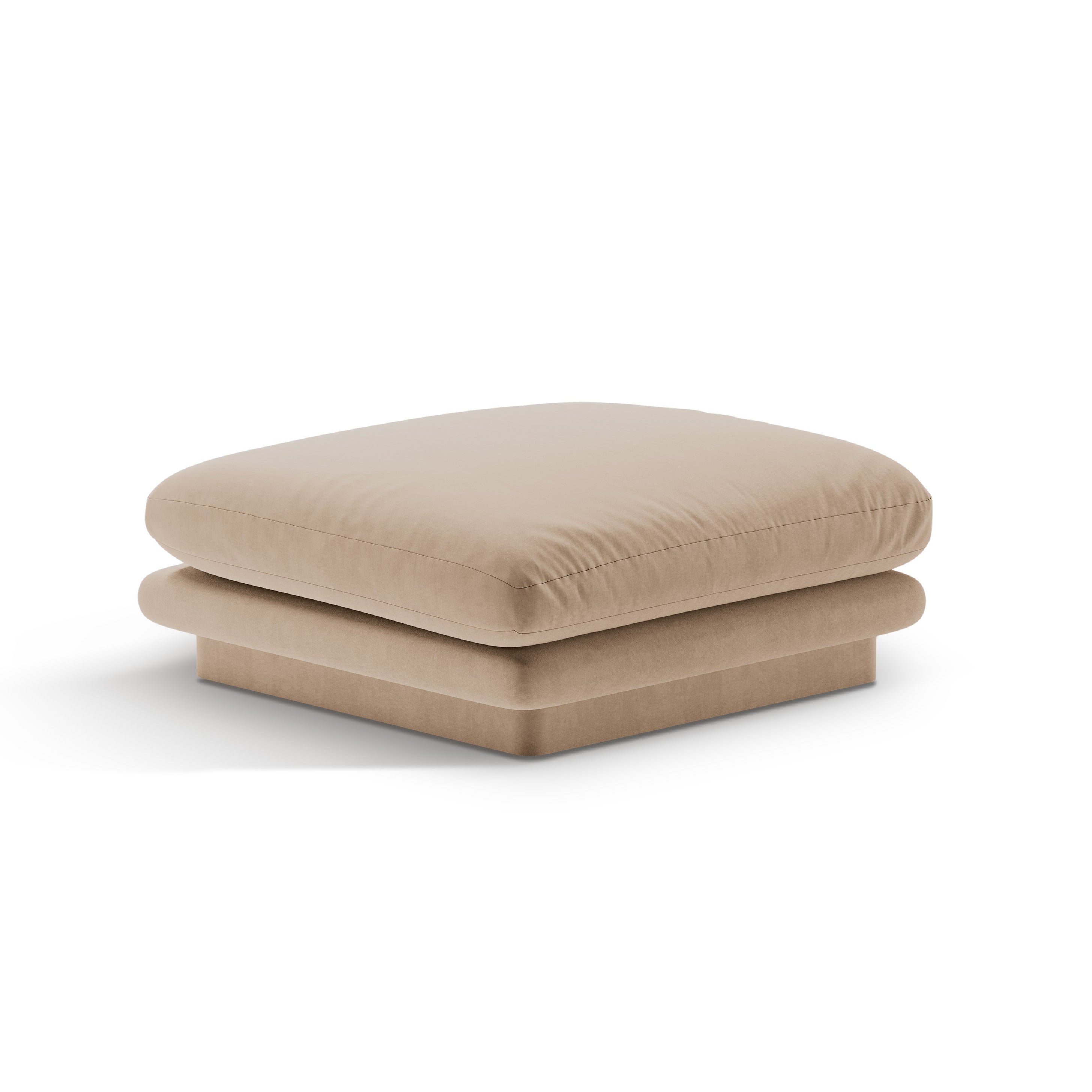 Pouf velvety sand torino