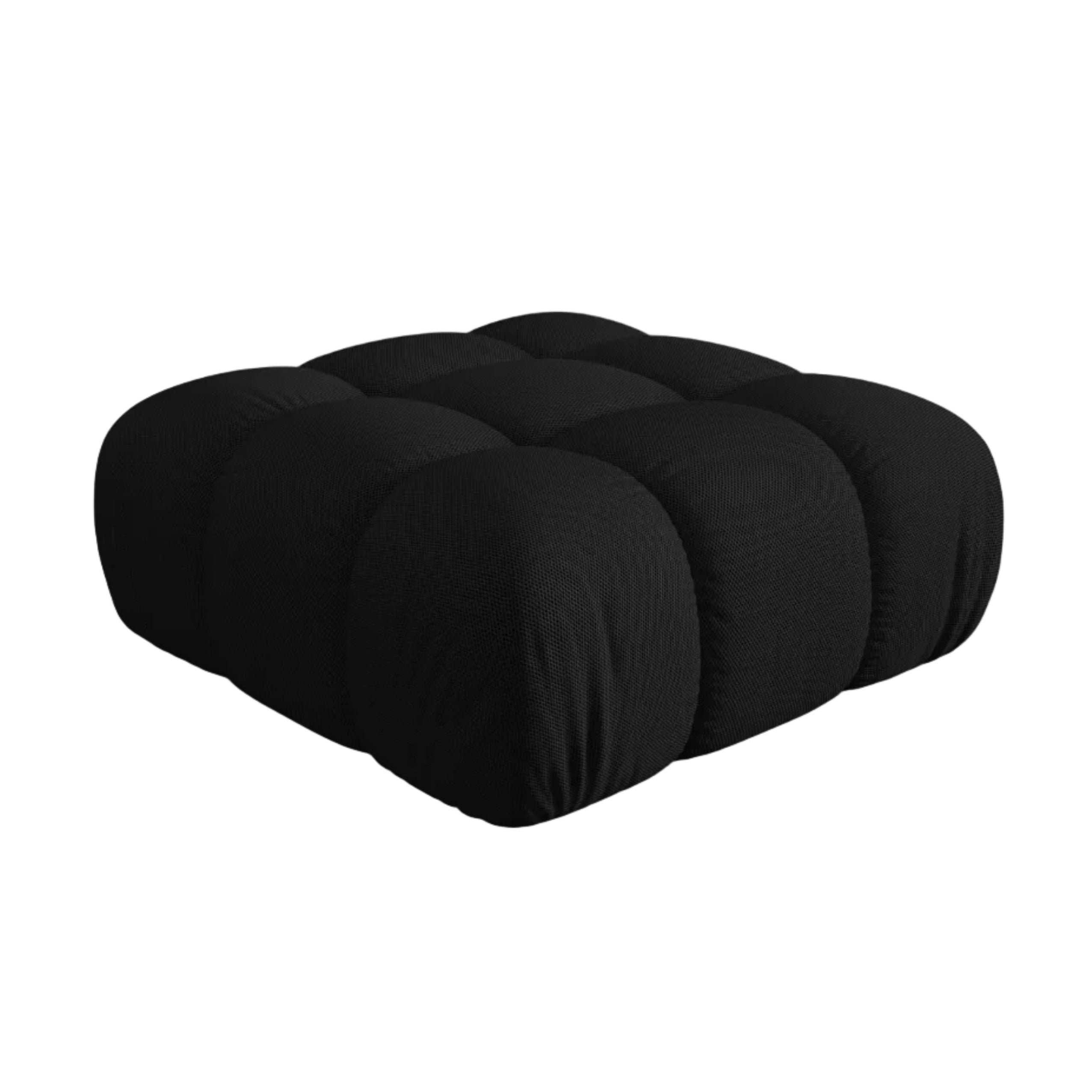 Puf / moduł BELLIS czarna tkanina 3D