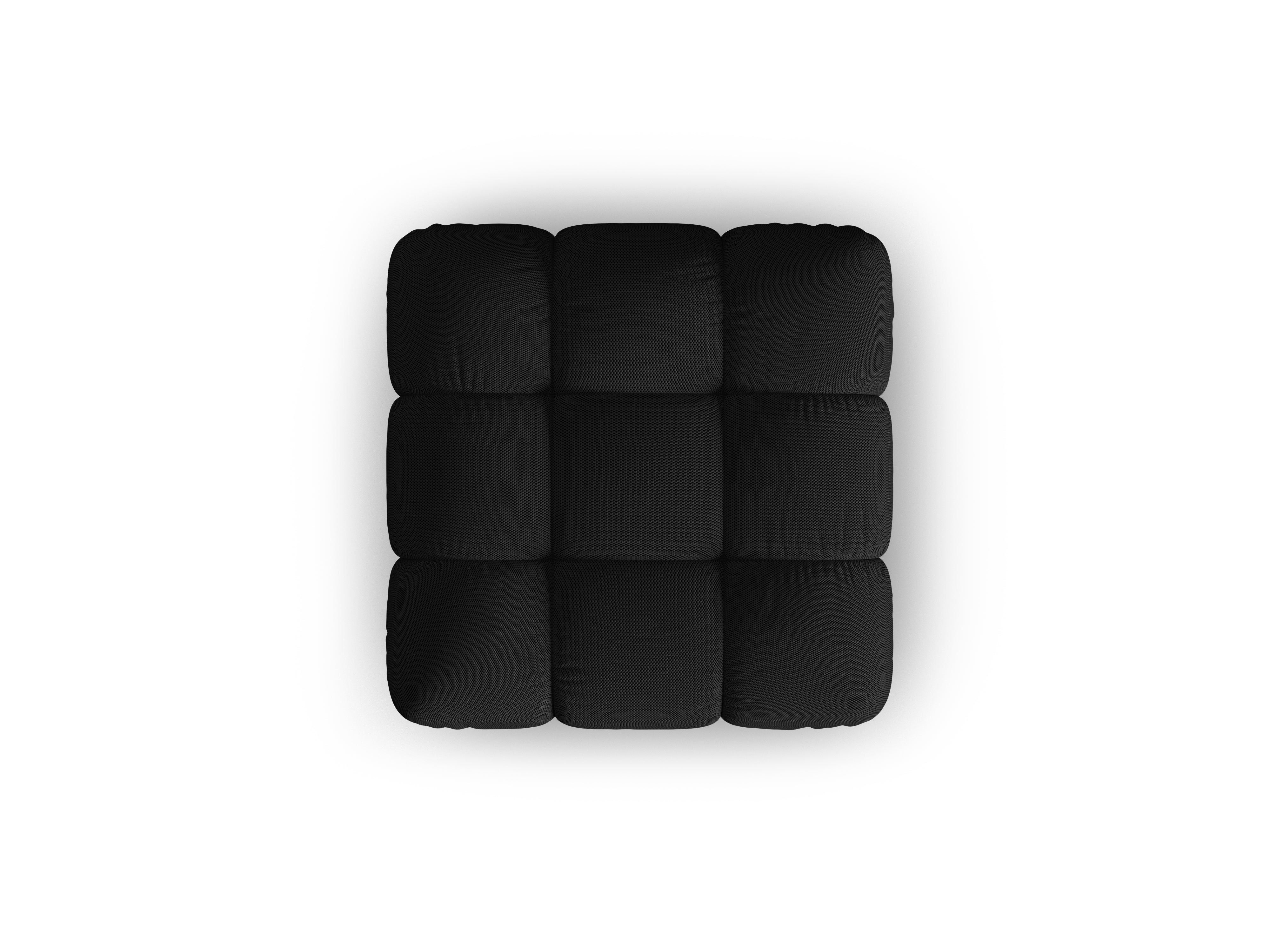Puf / moduł BELLIS czarna tkanina 3D