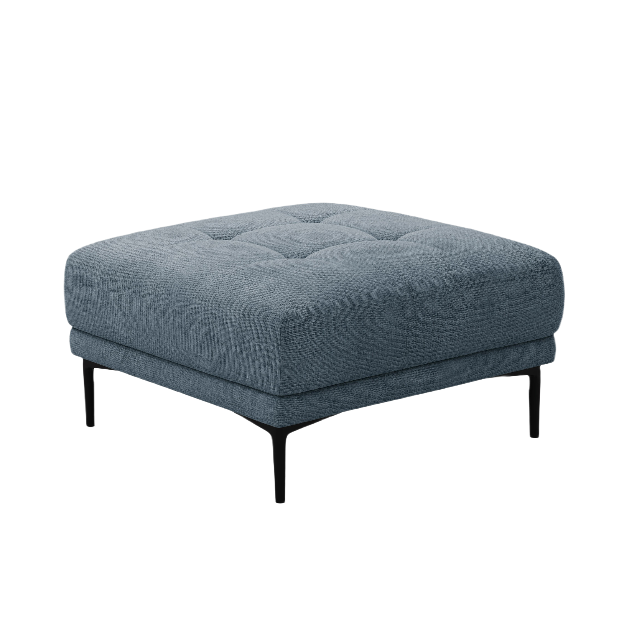 BEMY dunkelblauer Chenille-Pouf