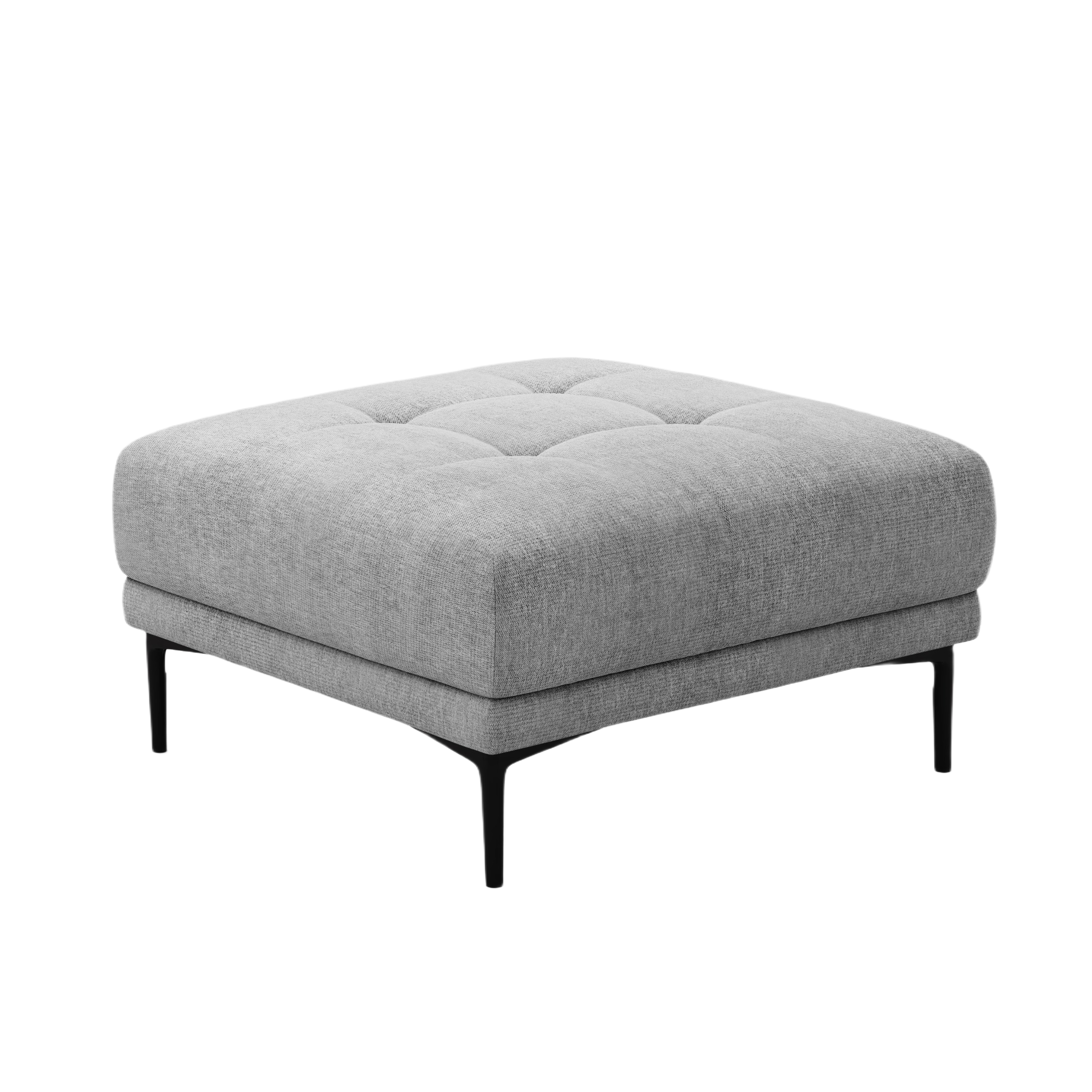 BEMY grauer Chenille-Pouf