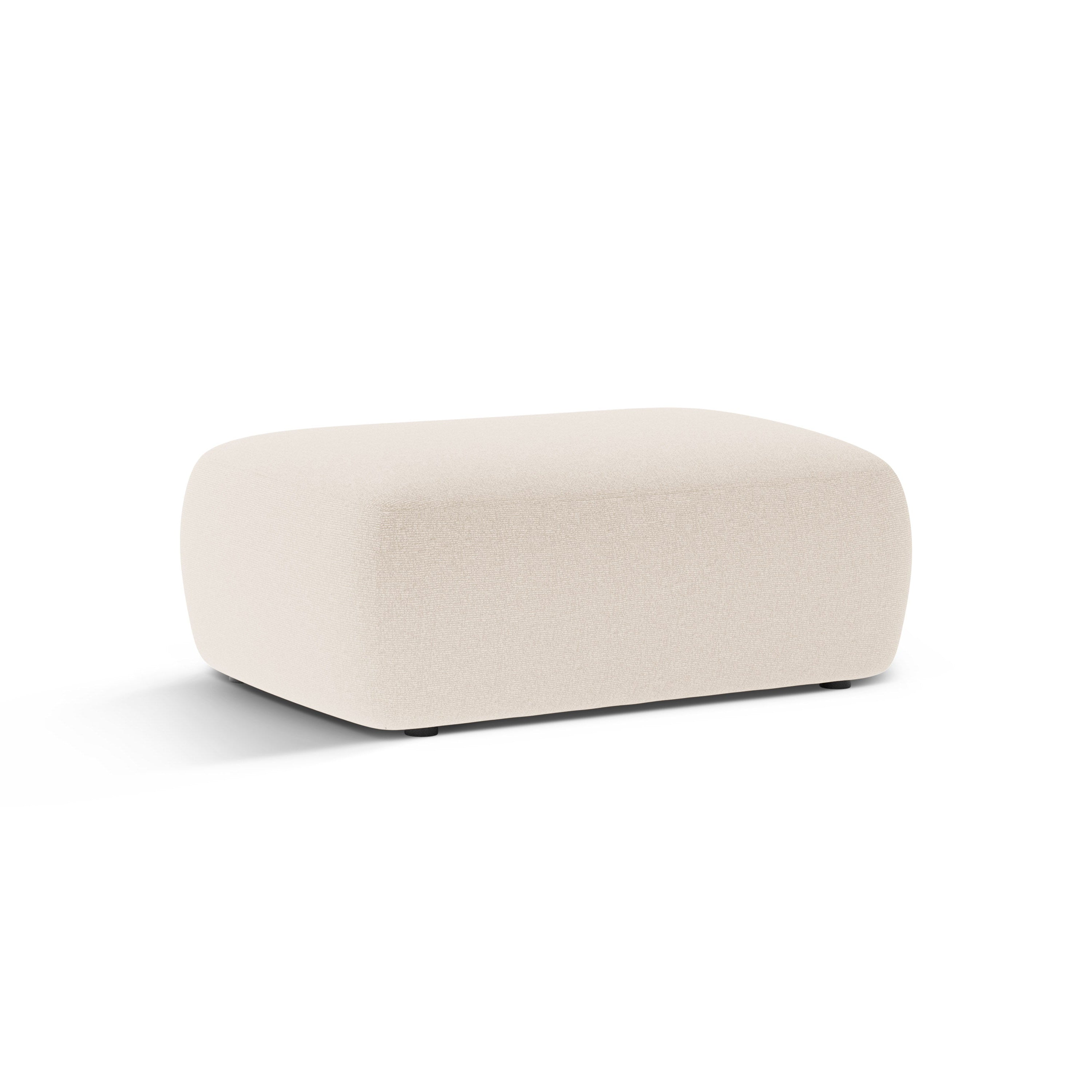 Rectangular pouf KATE light beige mélange