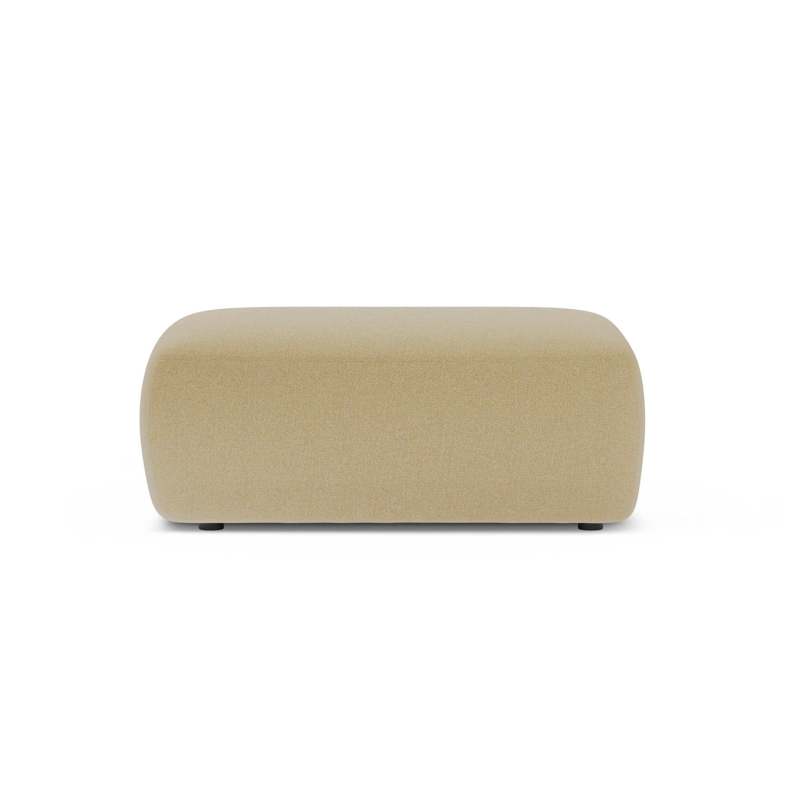Rectangular pouf KATE yellow mélange