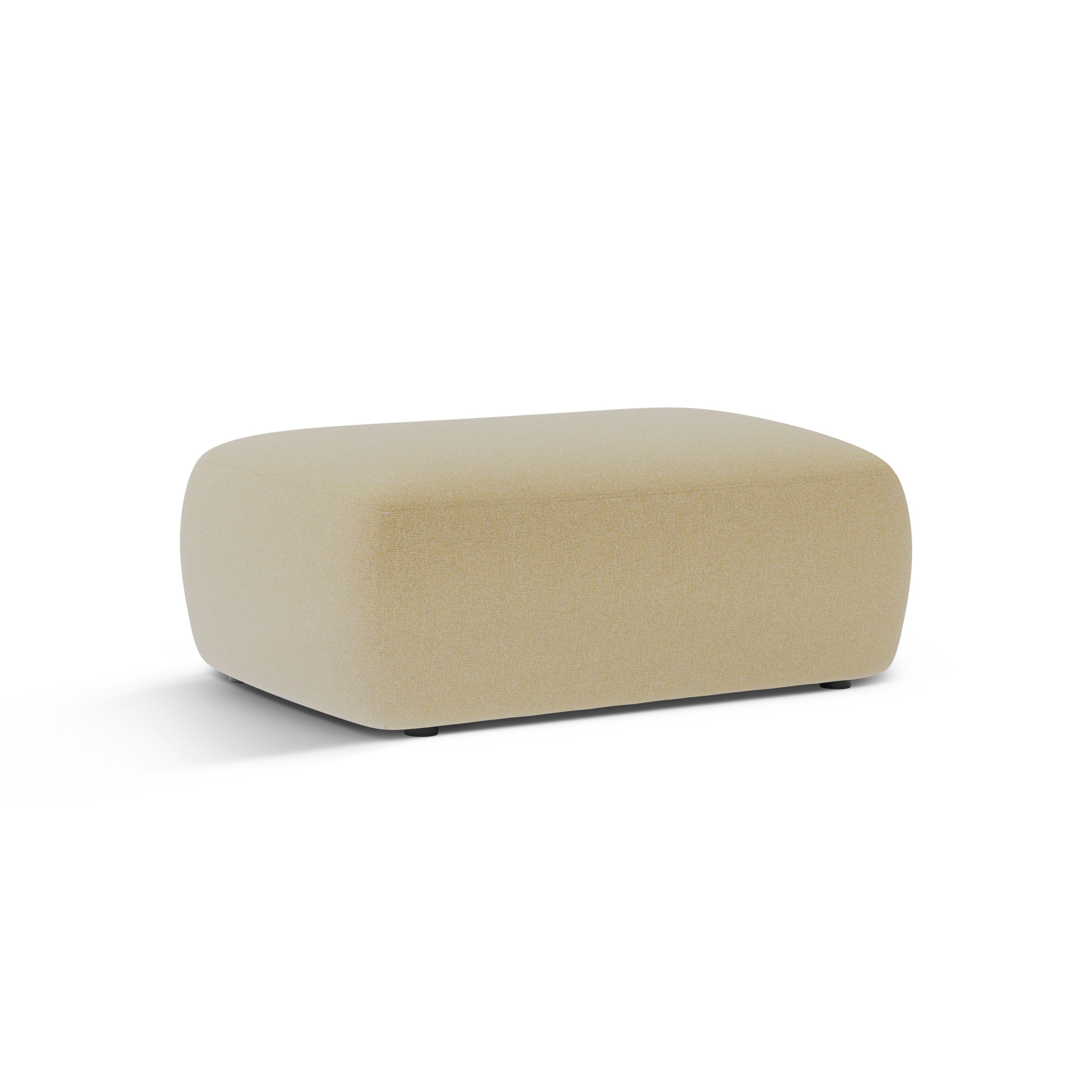 Rectangular pouf KATE yellow mélange
