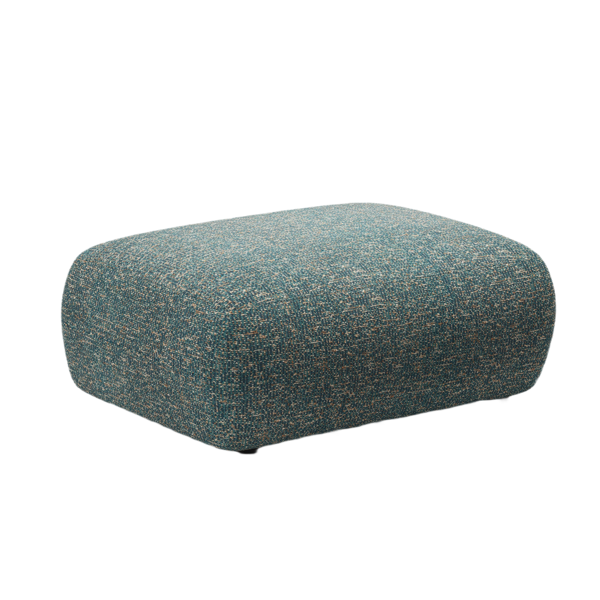 Rechteckiger Hocker KATE blauer Melange