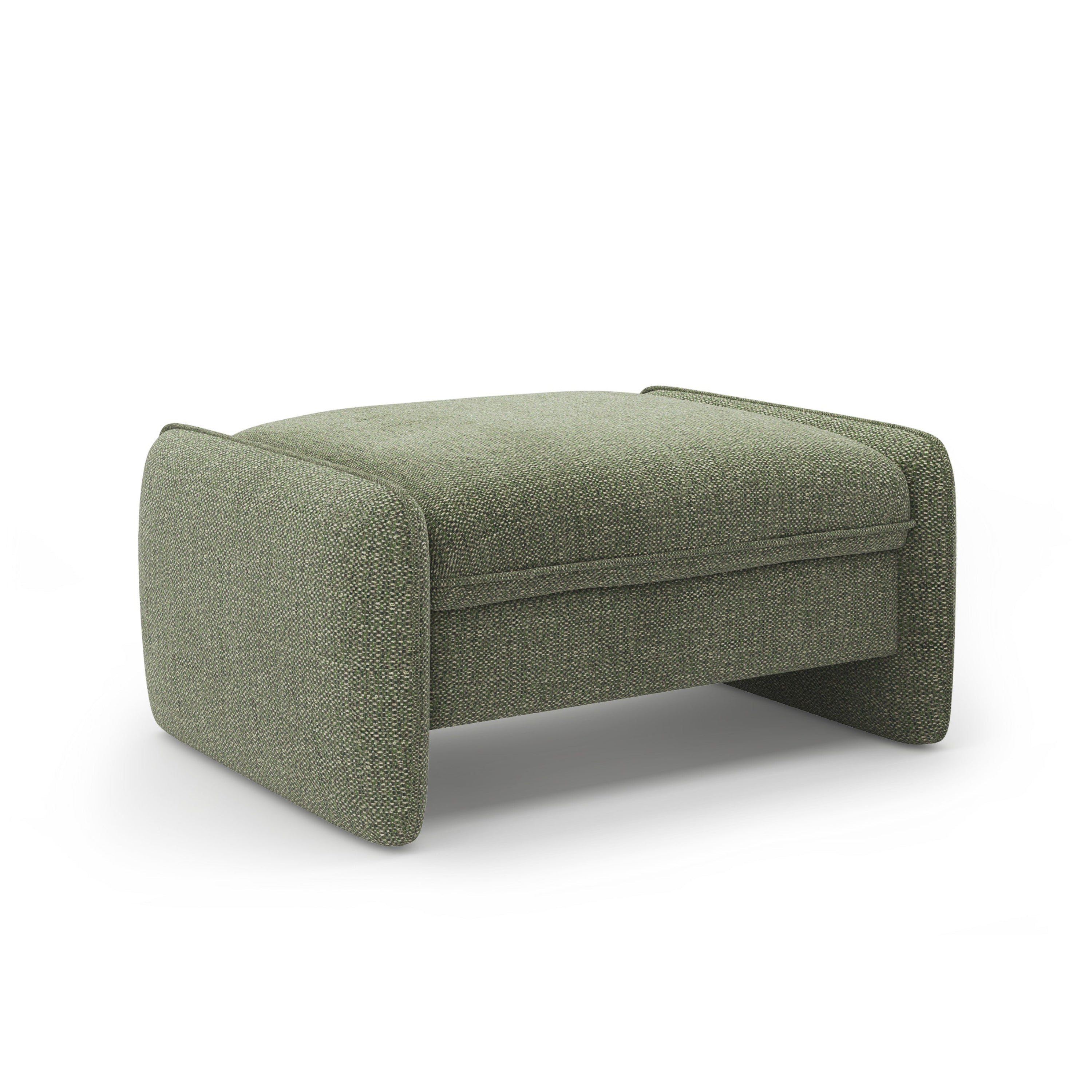 Puff GEORGIA in grünem Chenille