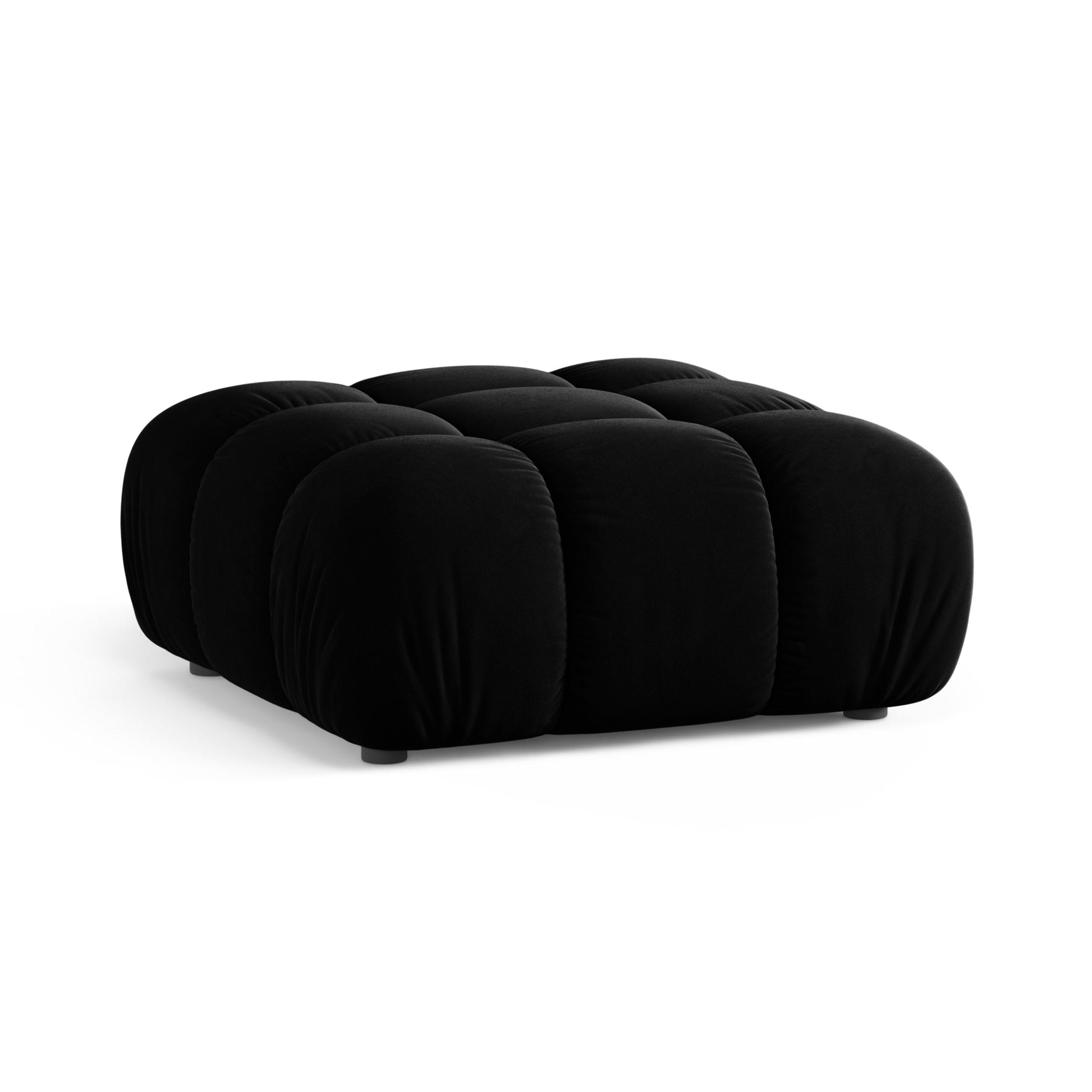 Puff / Modul BELLIS aus schwarzem Velours