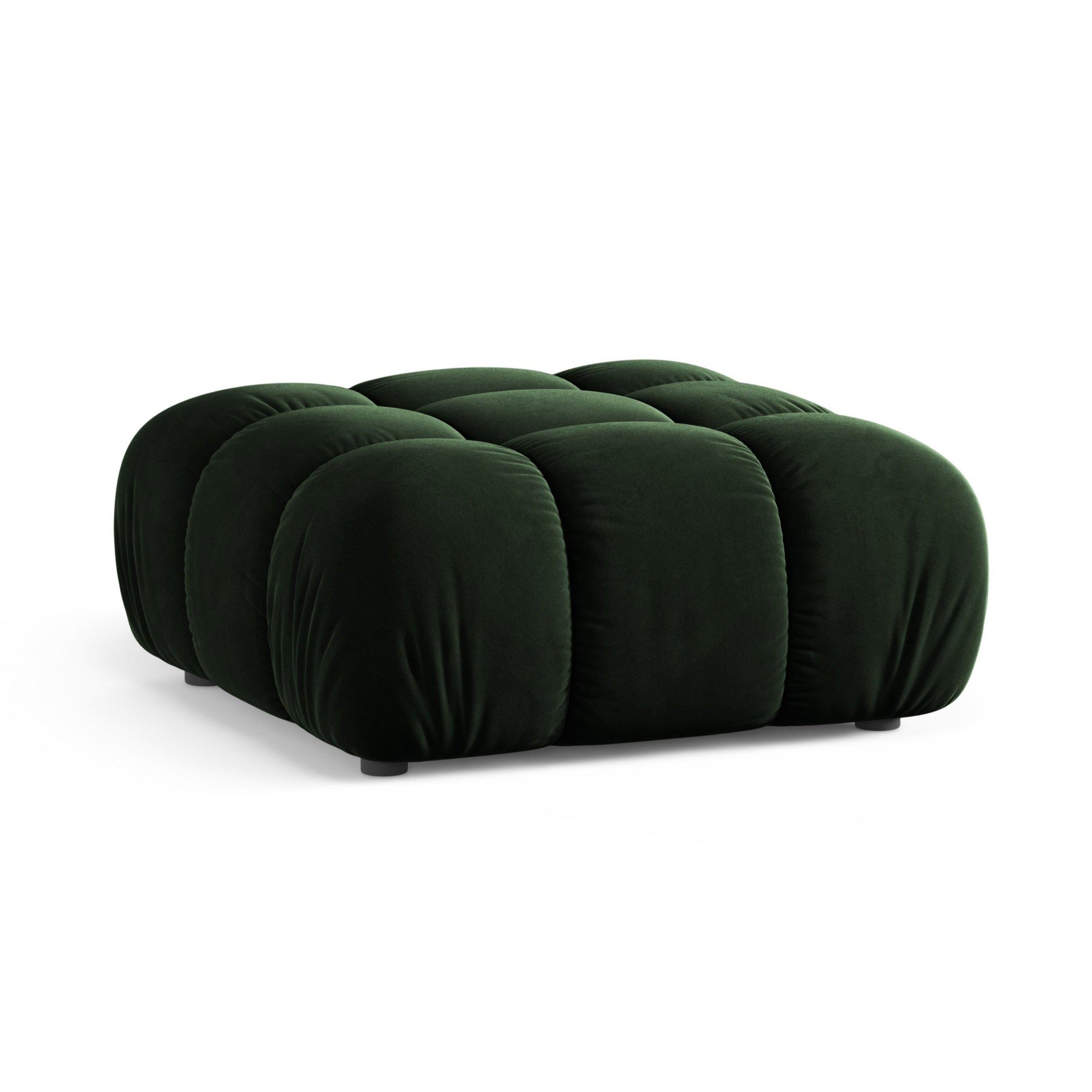 Puff / Modul BELLIS in Flaschengrün Velours