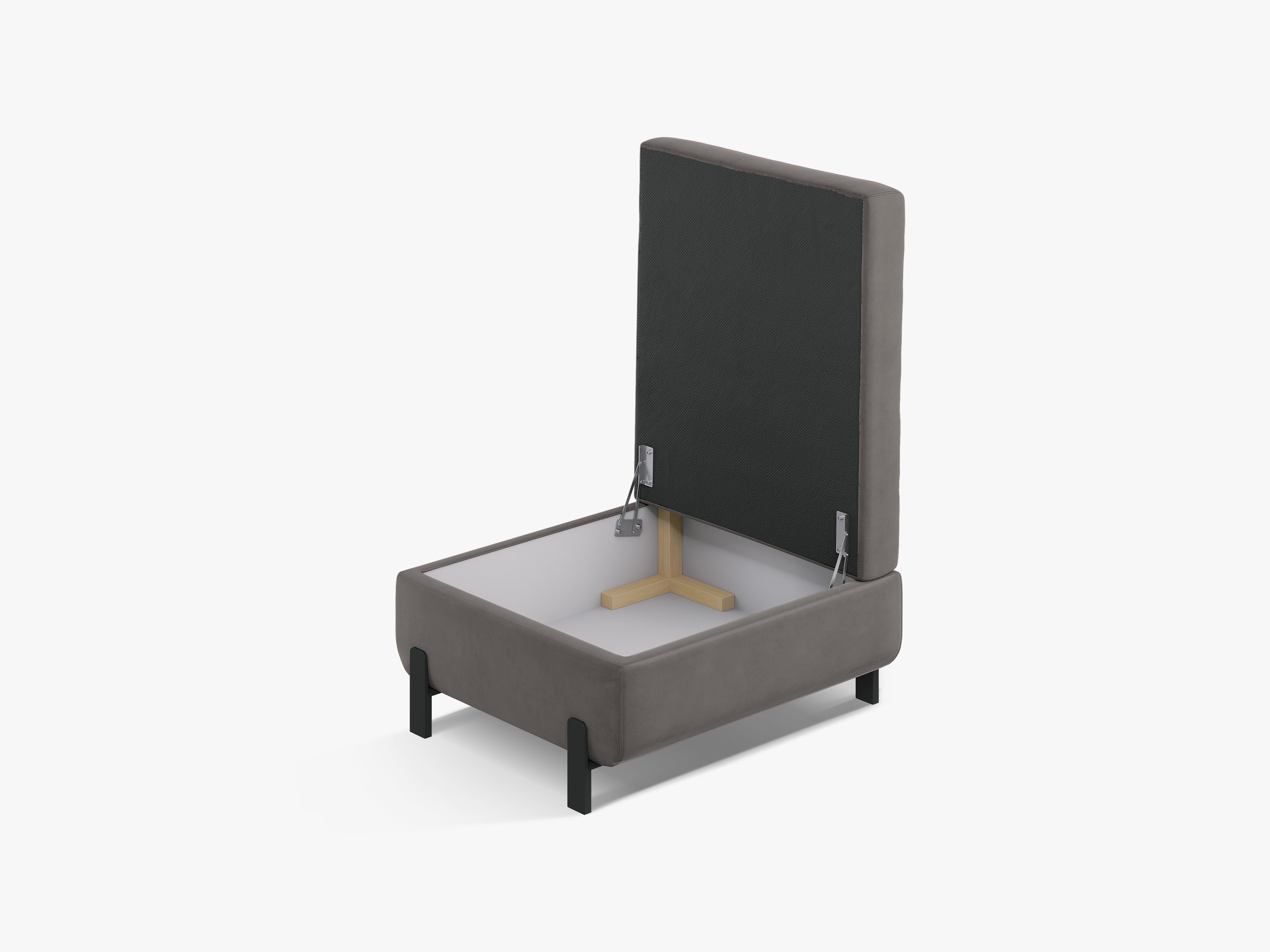 Velvet Fumpu mit Box, "Gloria", 1 Sitz, Grau, 87x72x46
In Europa gemacht
