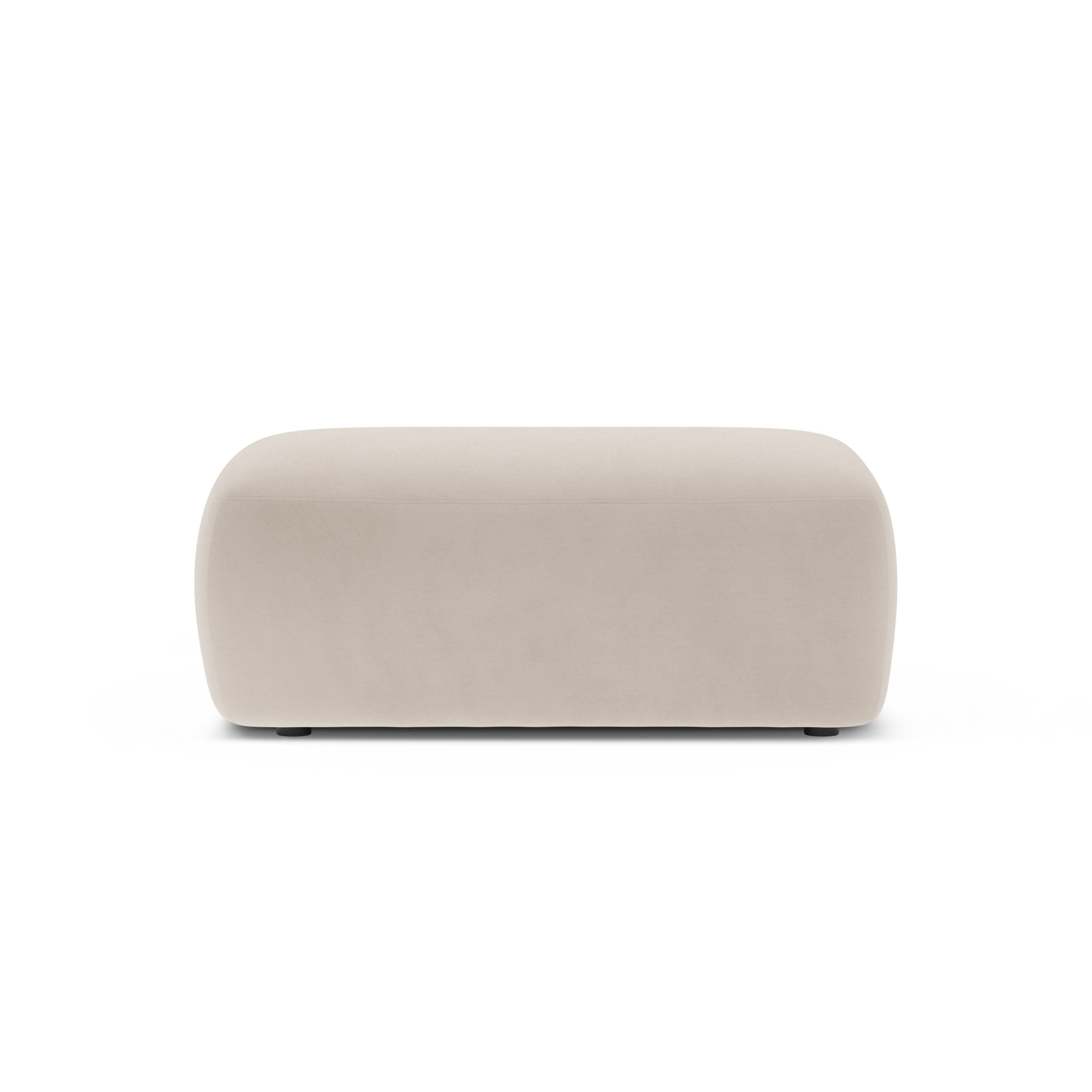 Rectangular Velvet Pouf KATE Beige