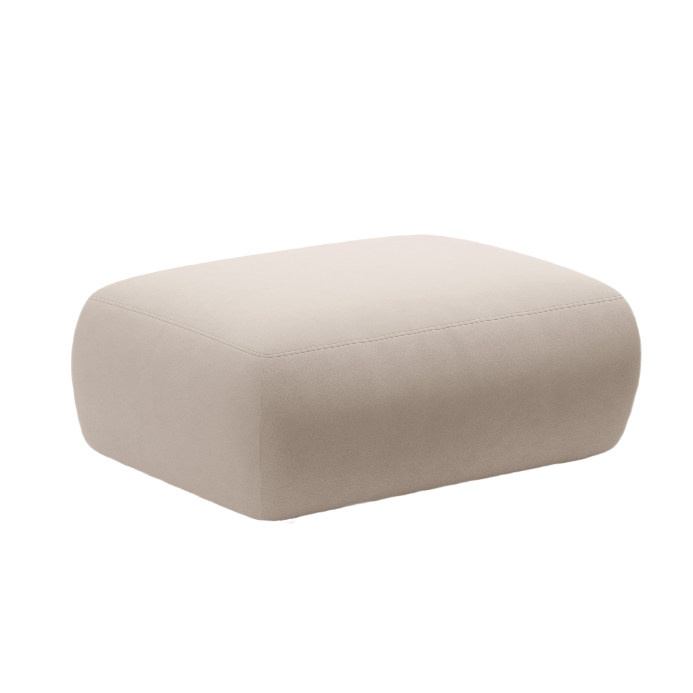 Rectangular Velvet Pouf KATE Beige