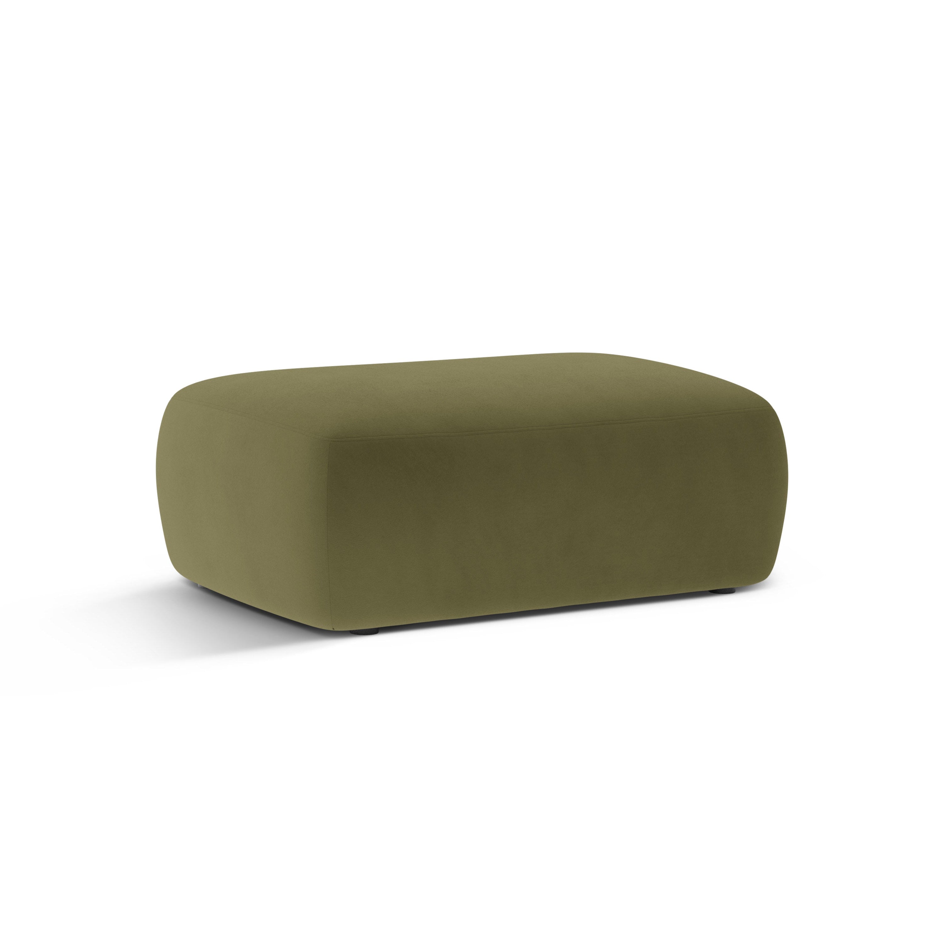 Rectangular Velvet Pouf KATE Green