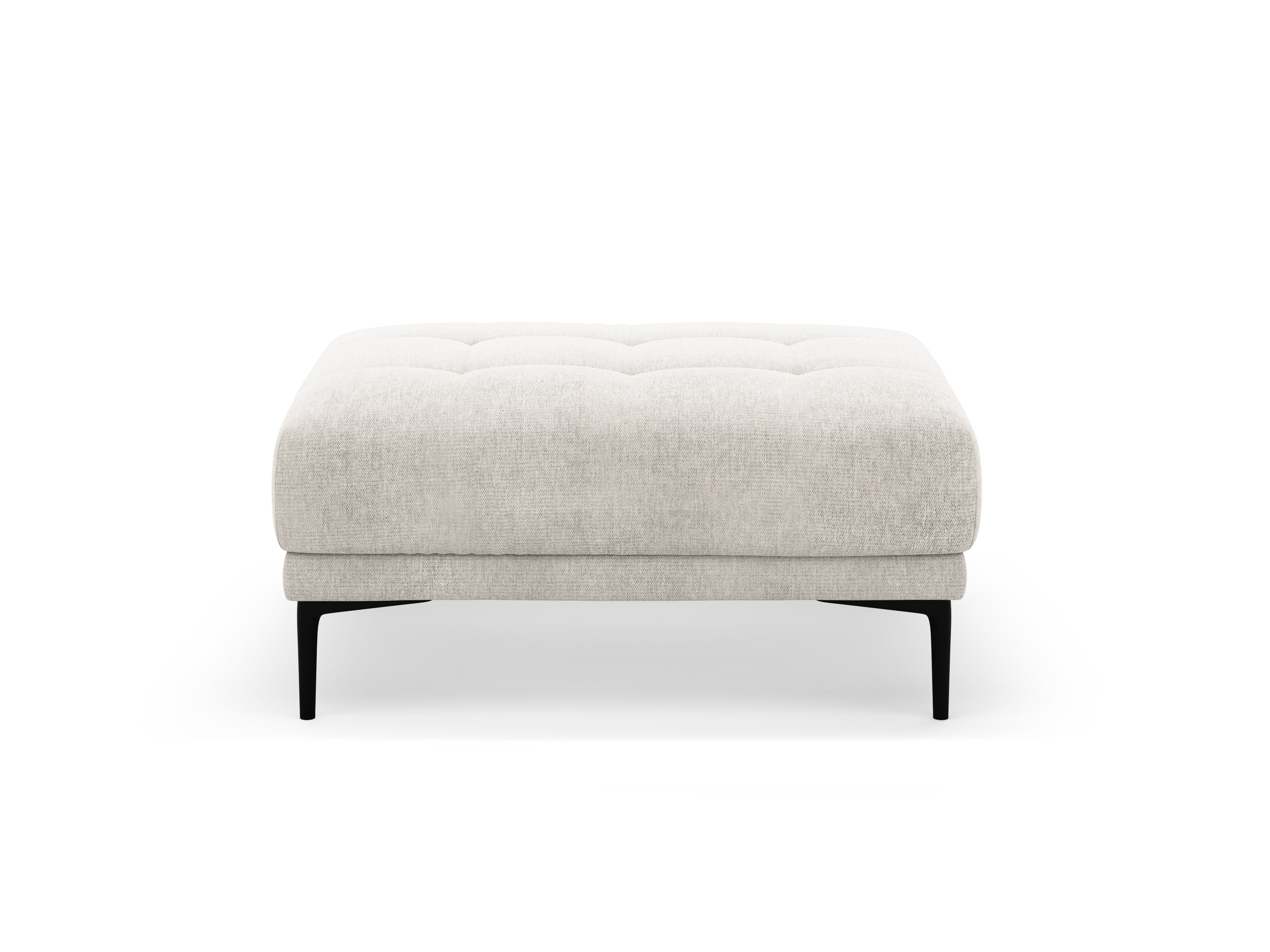 Beige Chenille Pouf BEMY